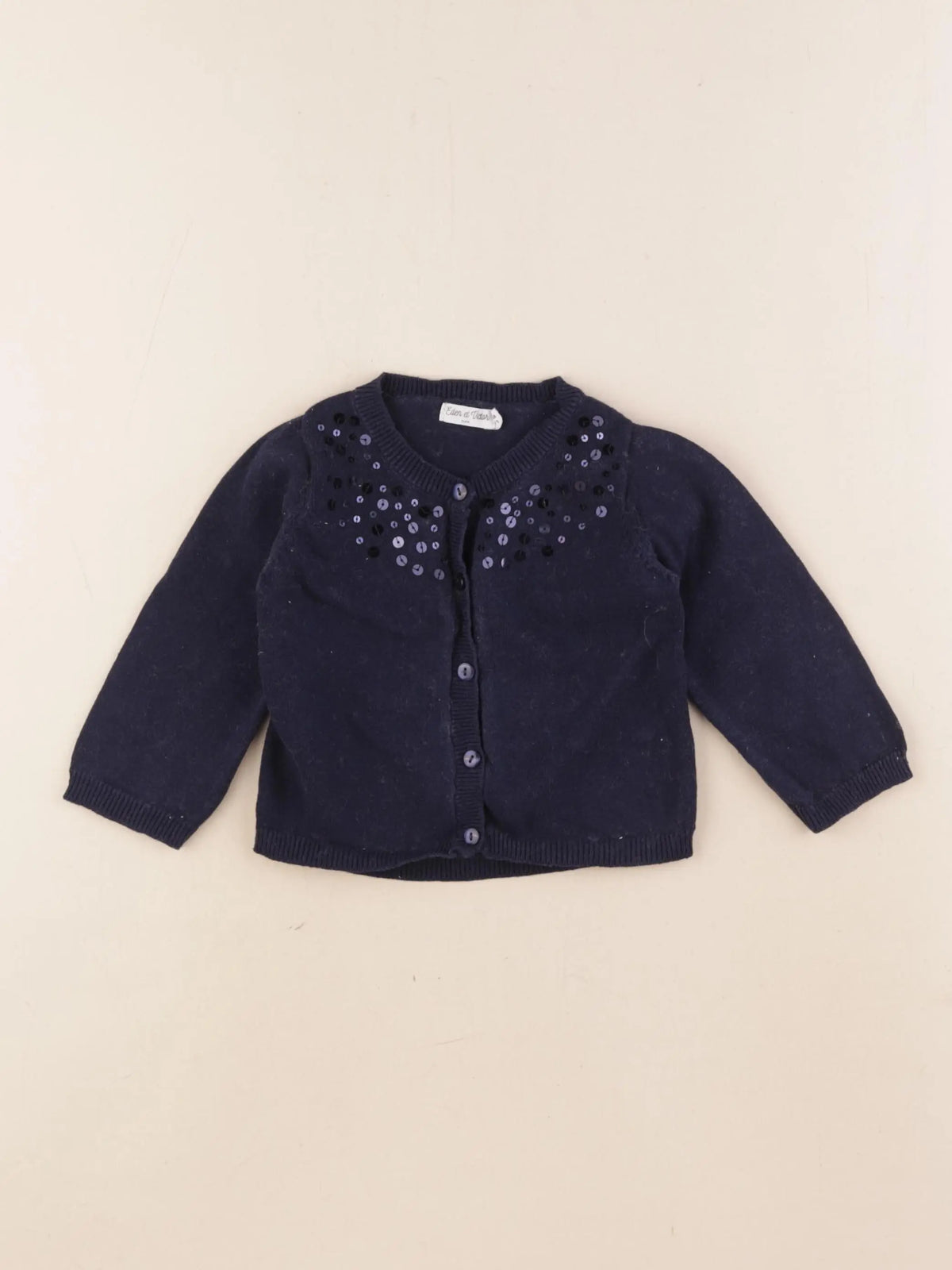 Eden & Victor - gilet bleu - 9 mois