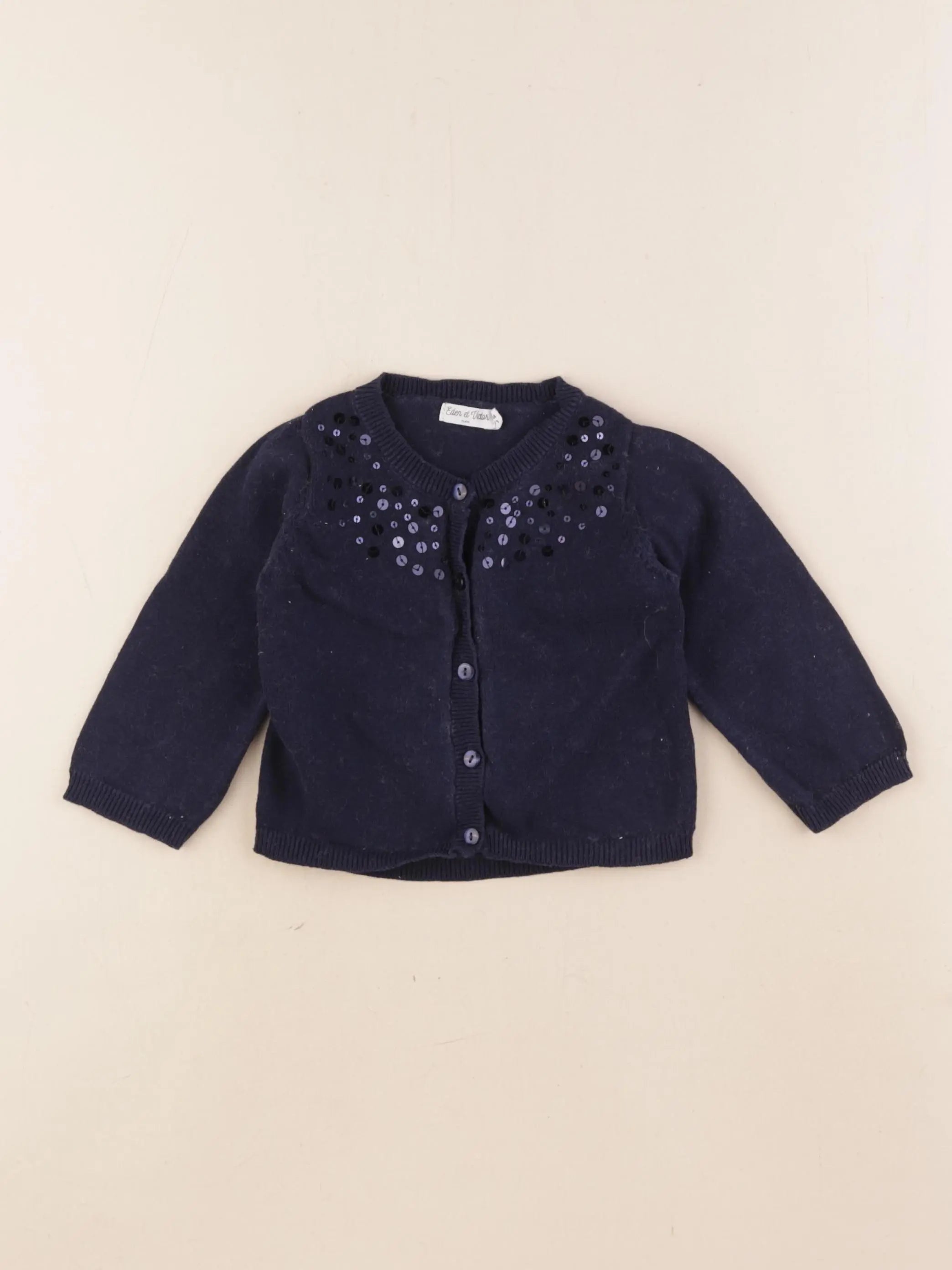 Eden & Victor - gilet bleu - 9 mois