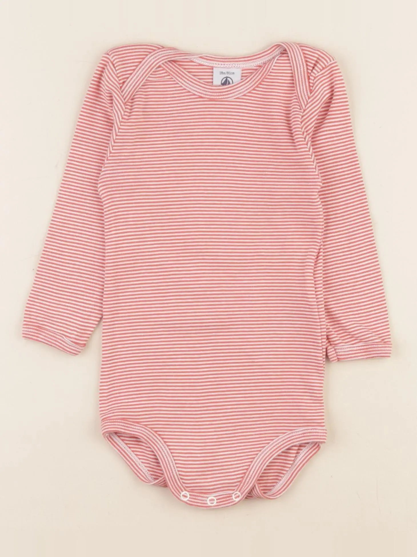 Petit Bateau - body rouge - 18 mois