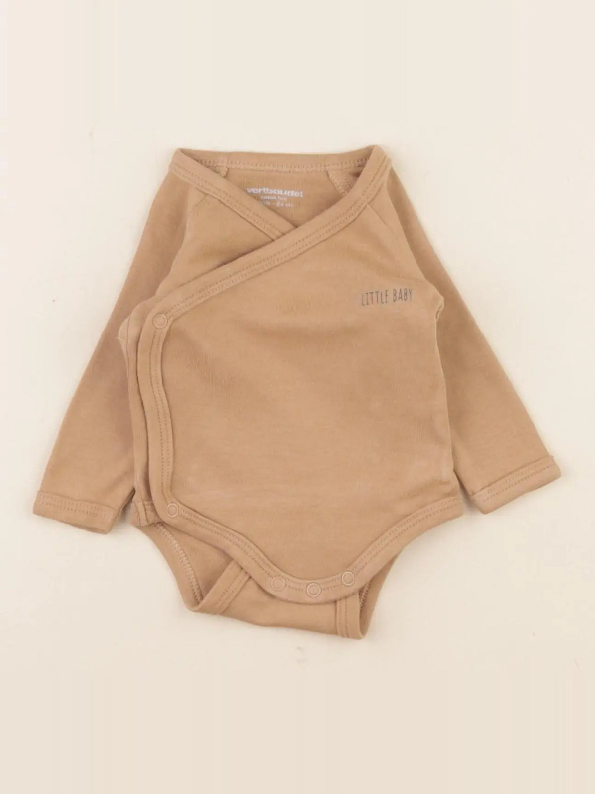 Vertbaudet - body marron - 1 mois