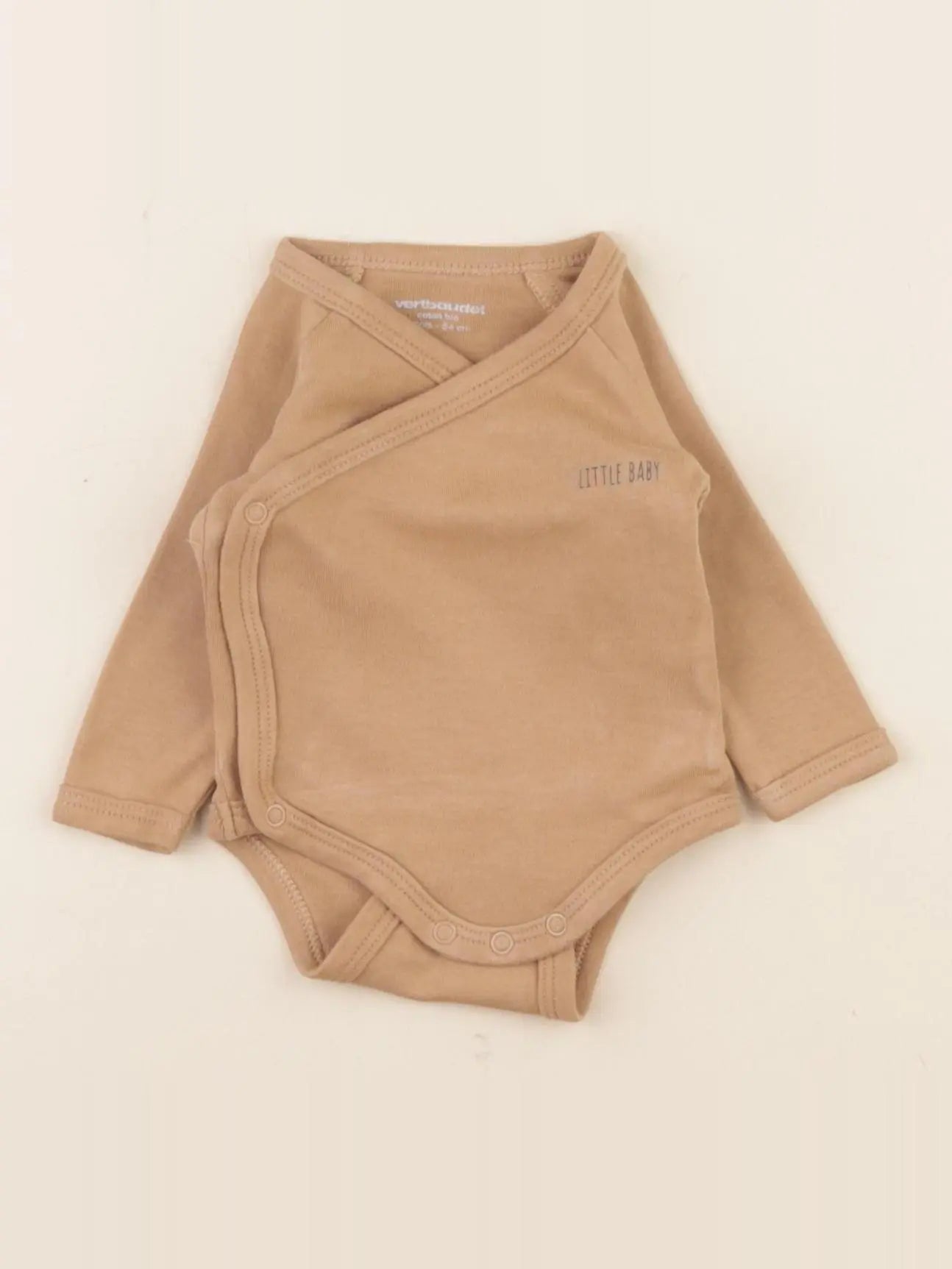 Vertbaudet - body marron - 1 mois