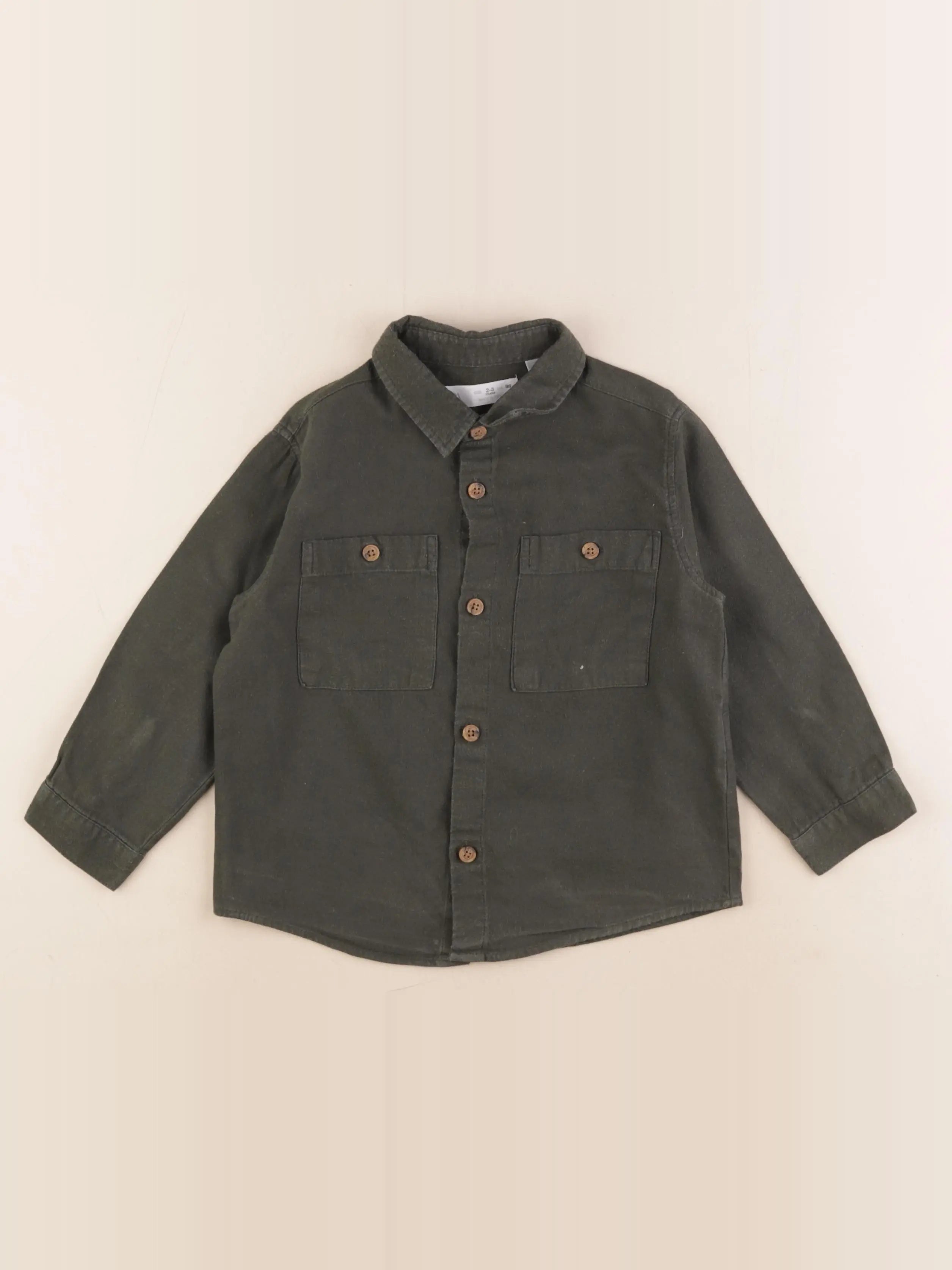 Zara - chemise vert - 2/3 ans