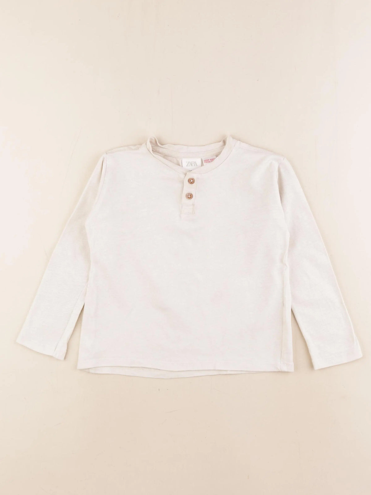 Zara - tee-shirt beige - 2/3 ans