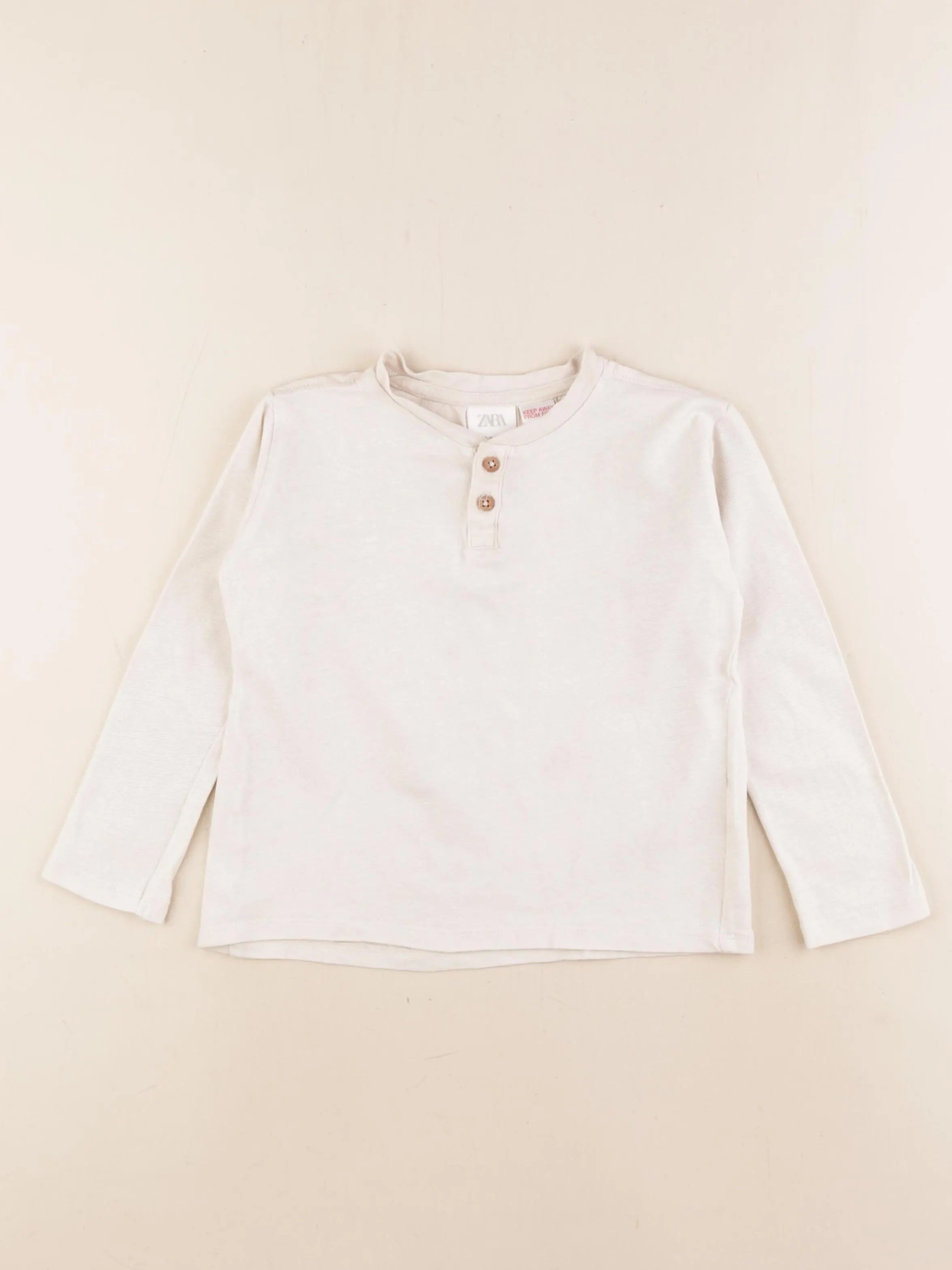 Zara - tee-shirt beige - 2/3 ans