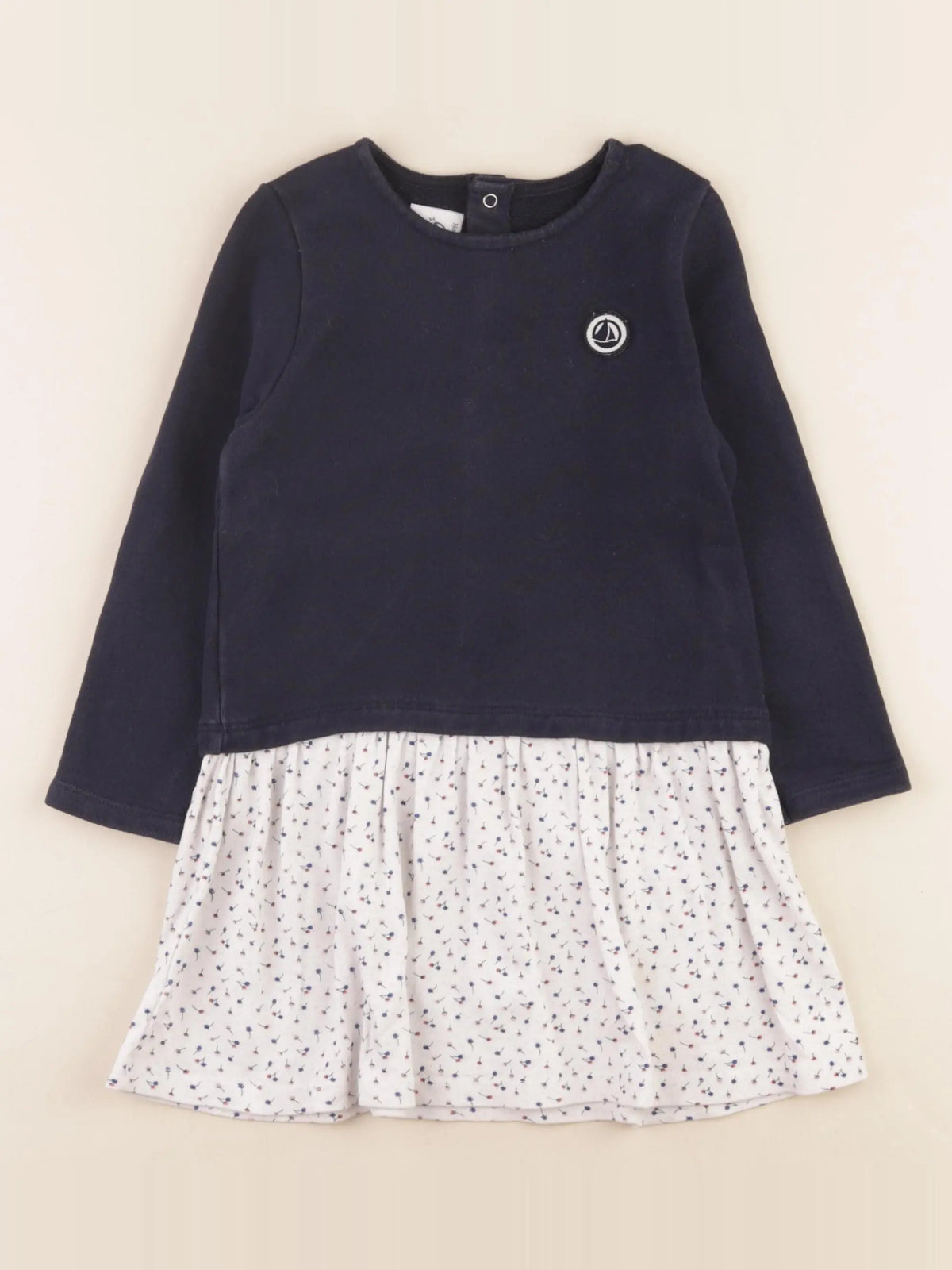 Petit Bateau - robe bleu - 36 mois