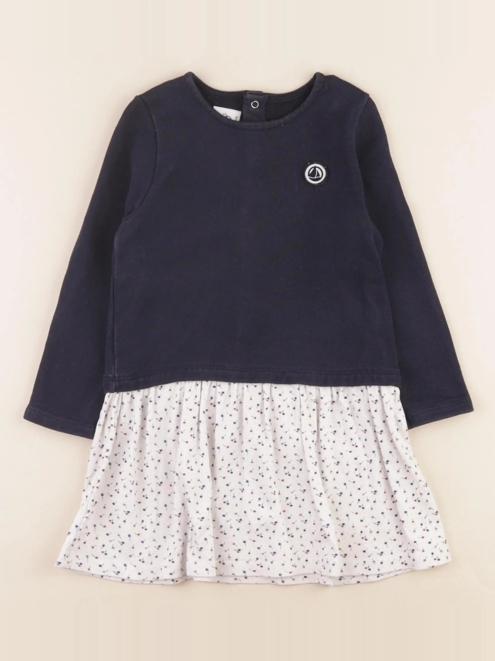 Petit Bateau - robe bleu - 36 mois