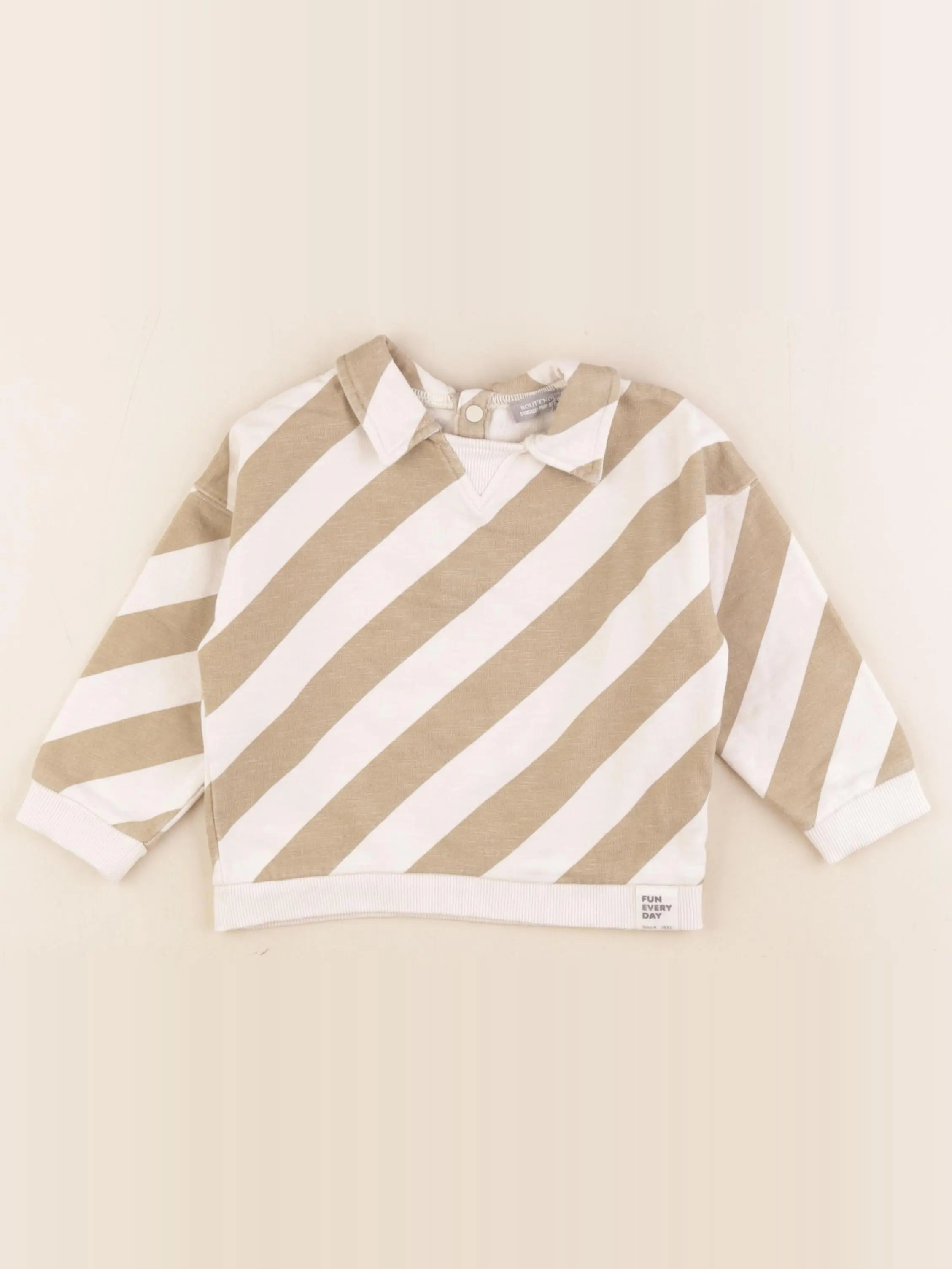 Boutchou - sweat beige, marron - 36 mois