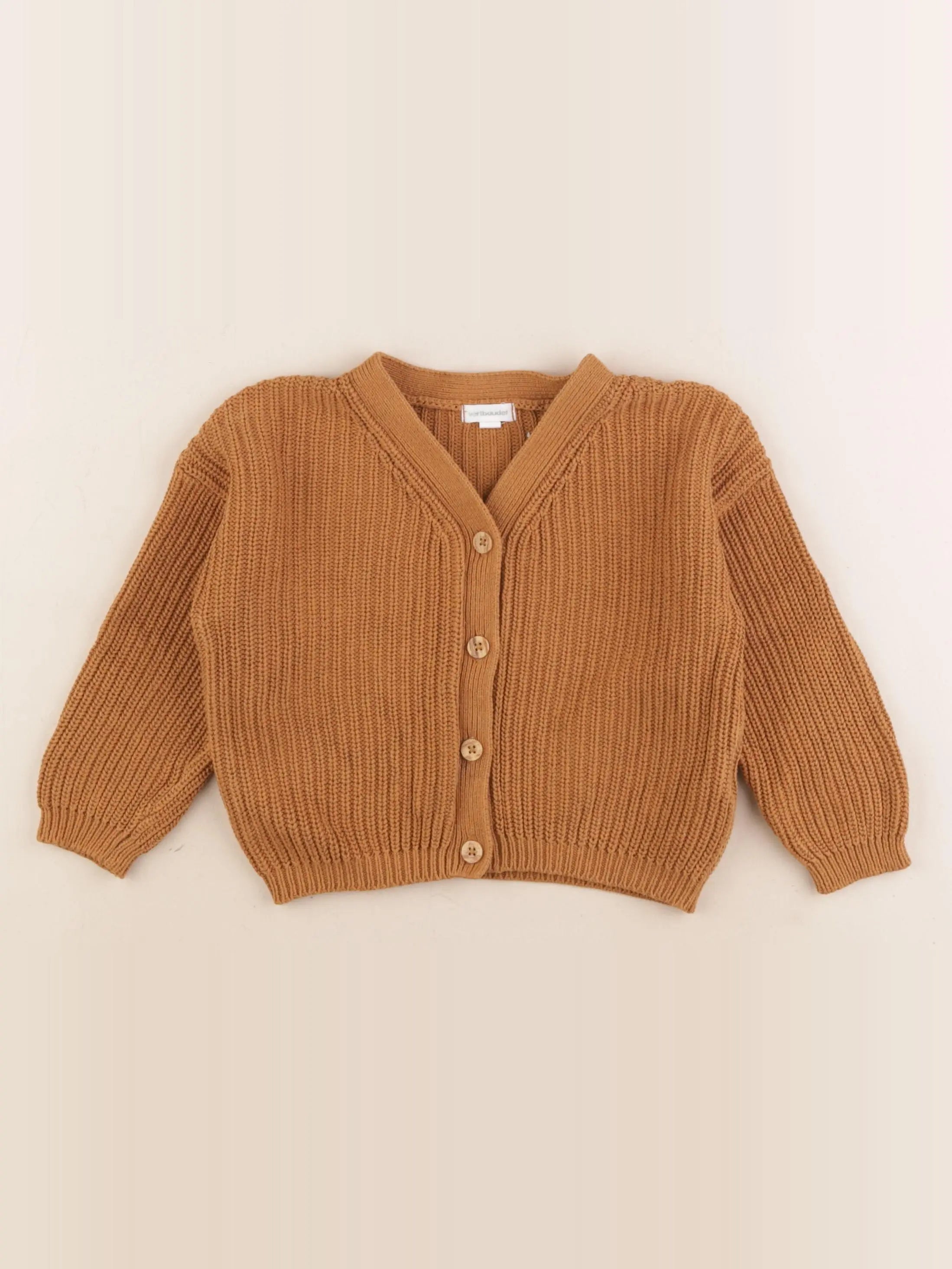 Vertbaudet - gilet marron - 2 ans