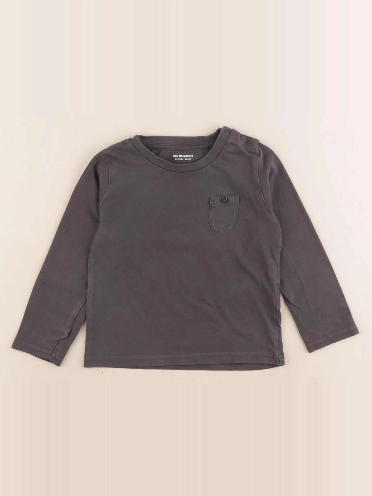 Vertbaudet - tee-shirt gris - 24 mois