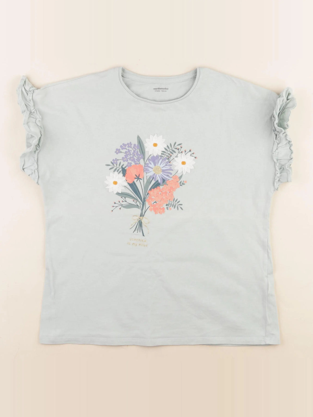Vertbaudet - tee-shirt vert - 12 ans