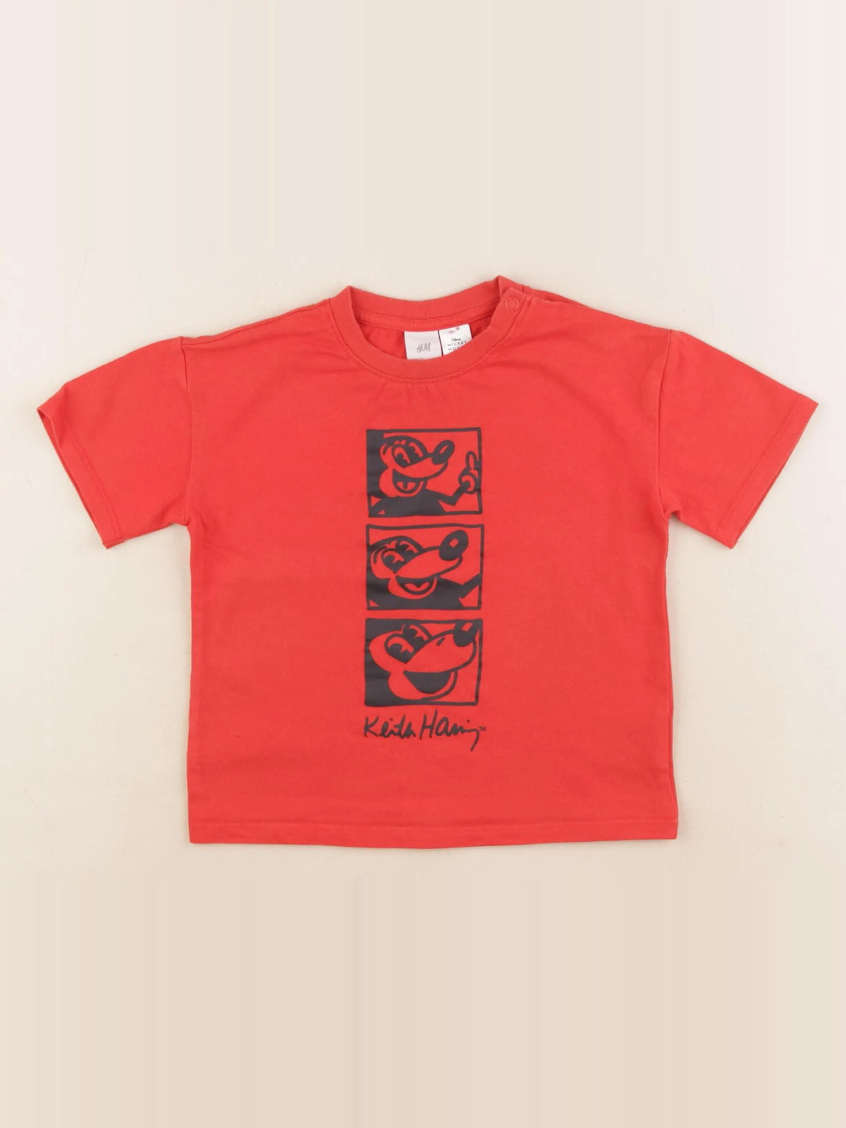 H&M - tee-shirt rouge - 18/24 mois