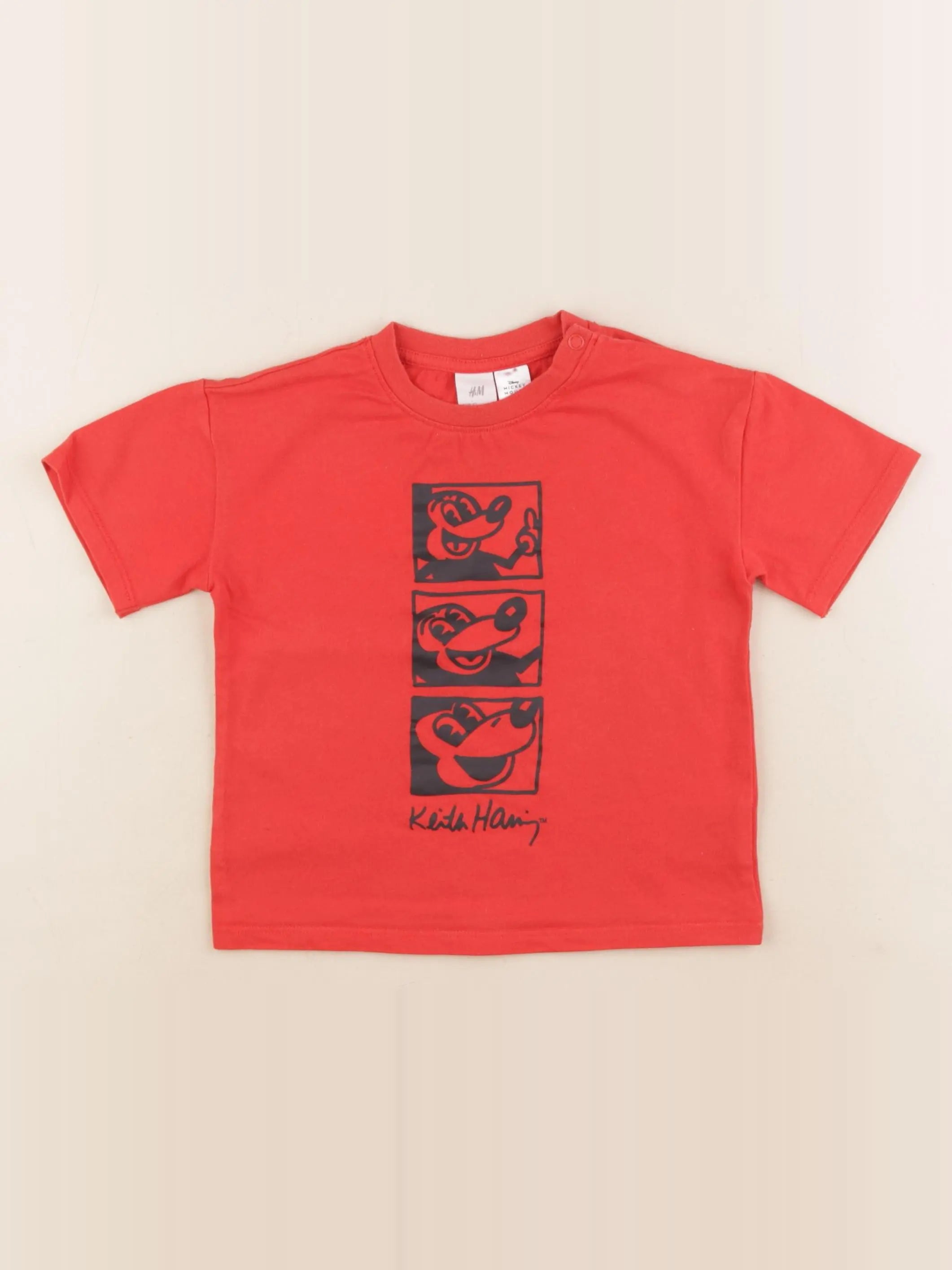 H&M - tee-shirt rouge - 18/24 mois