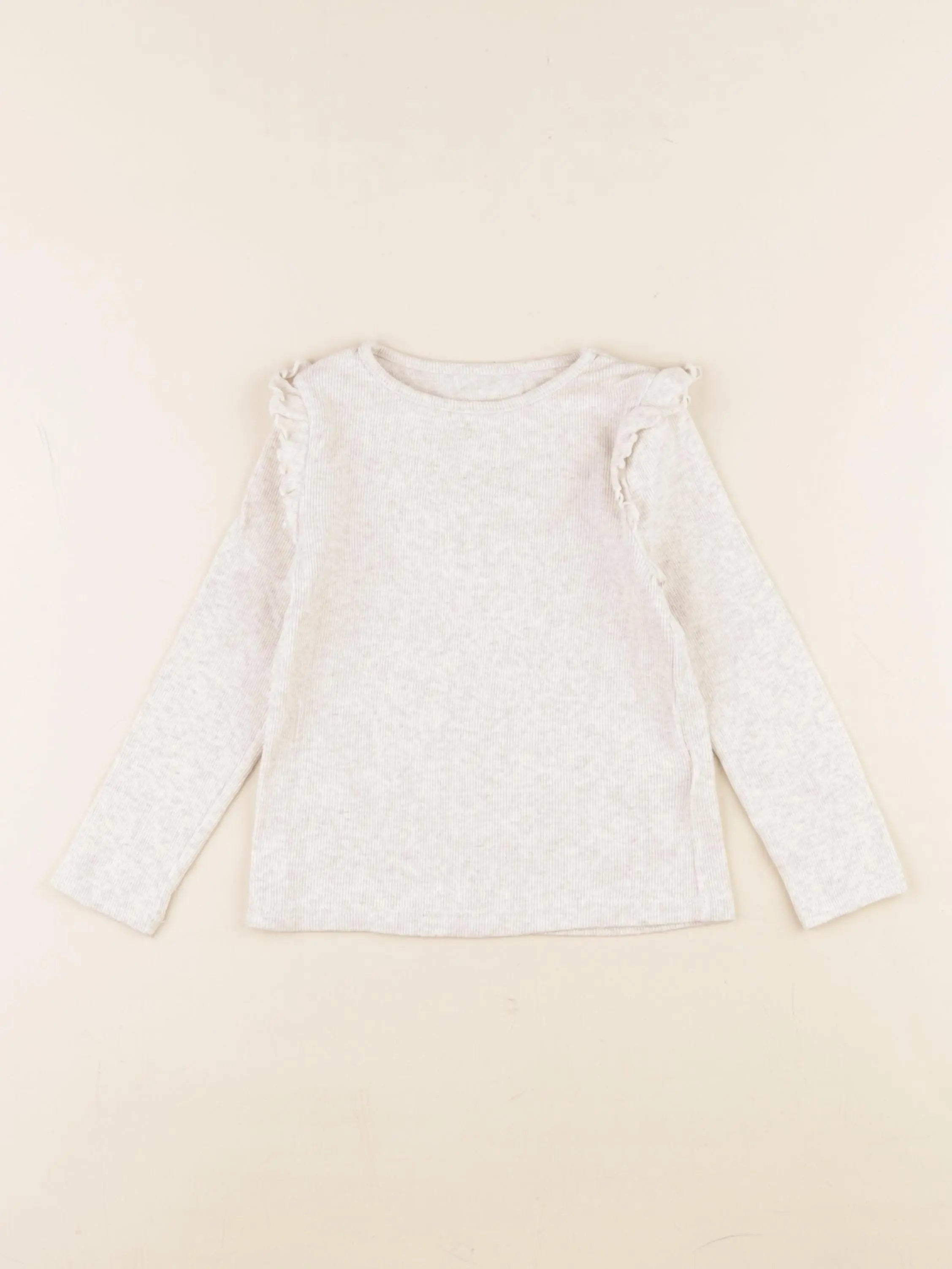 H&M - tee-shirt beige - 3/4 ans