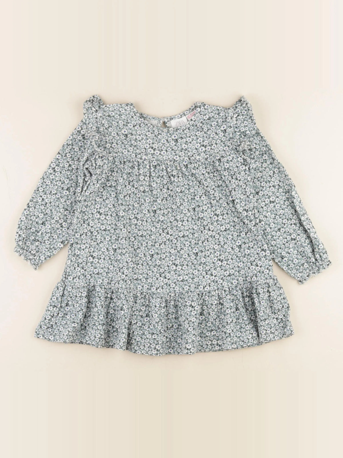 Zara - robe vert - 2/3 ans