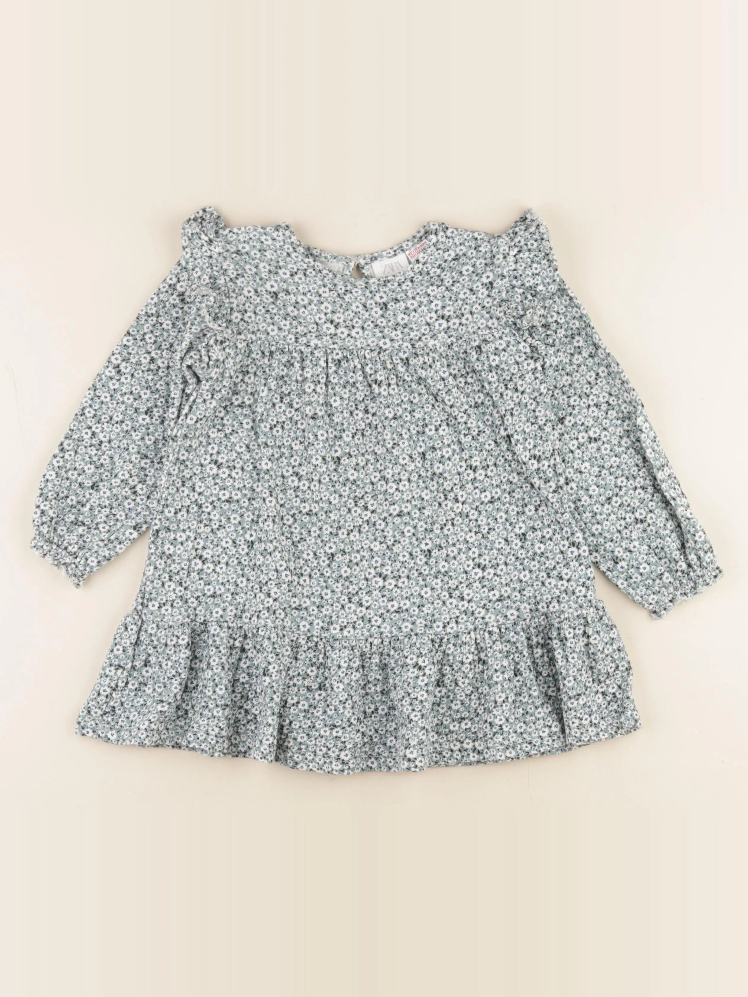 Zara - robe vert - 2/3 ans