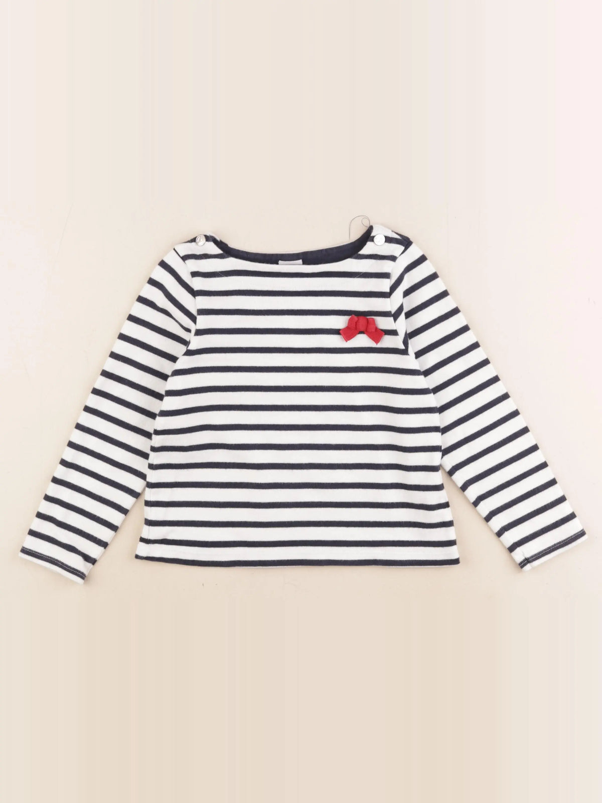 Petit Bateau - sweat blanc, bleu - 5 ans