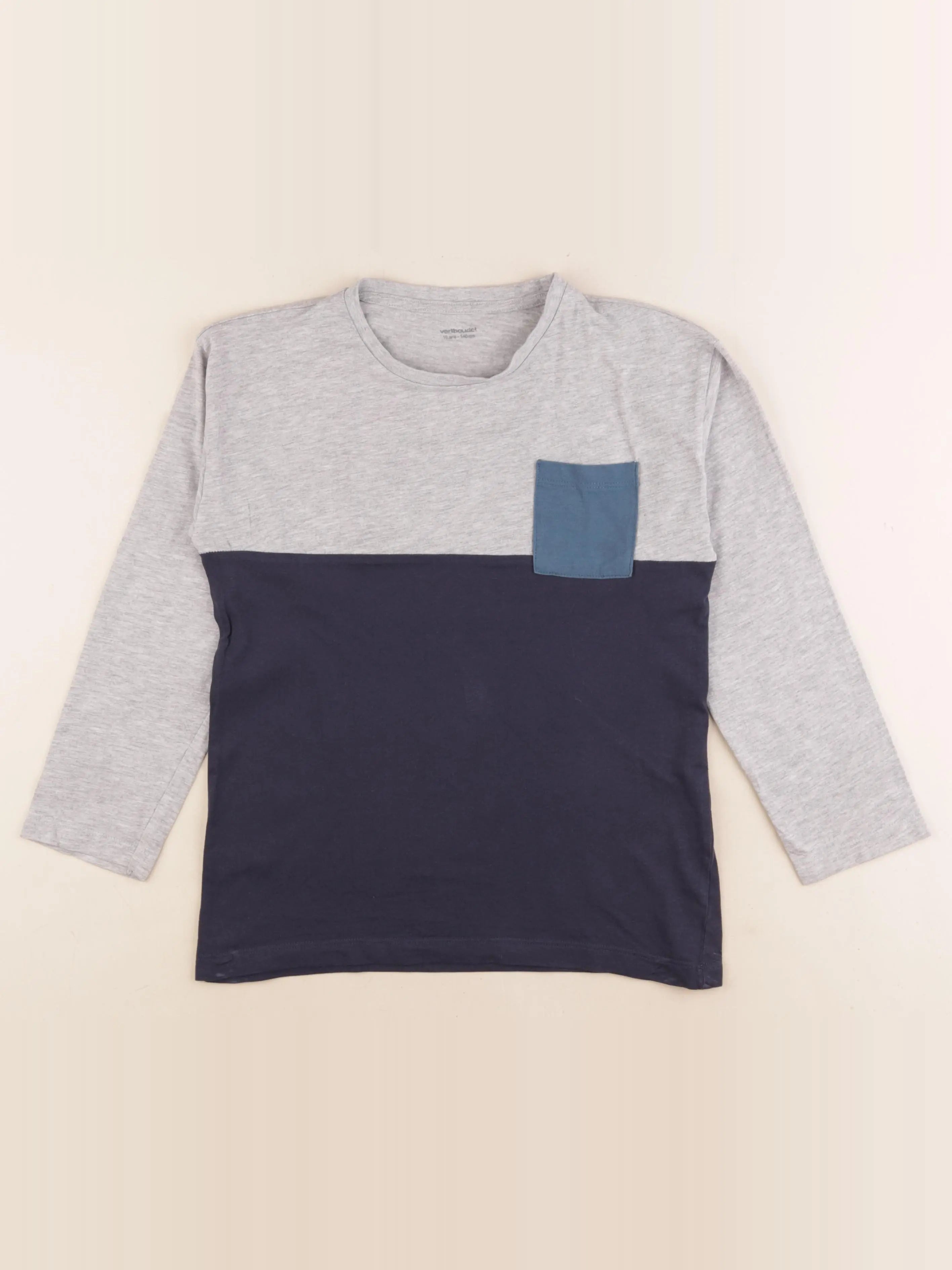 Vertbaudet - tee-shirt gris - 10 ans