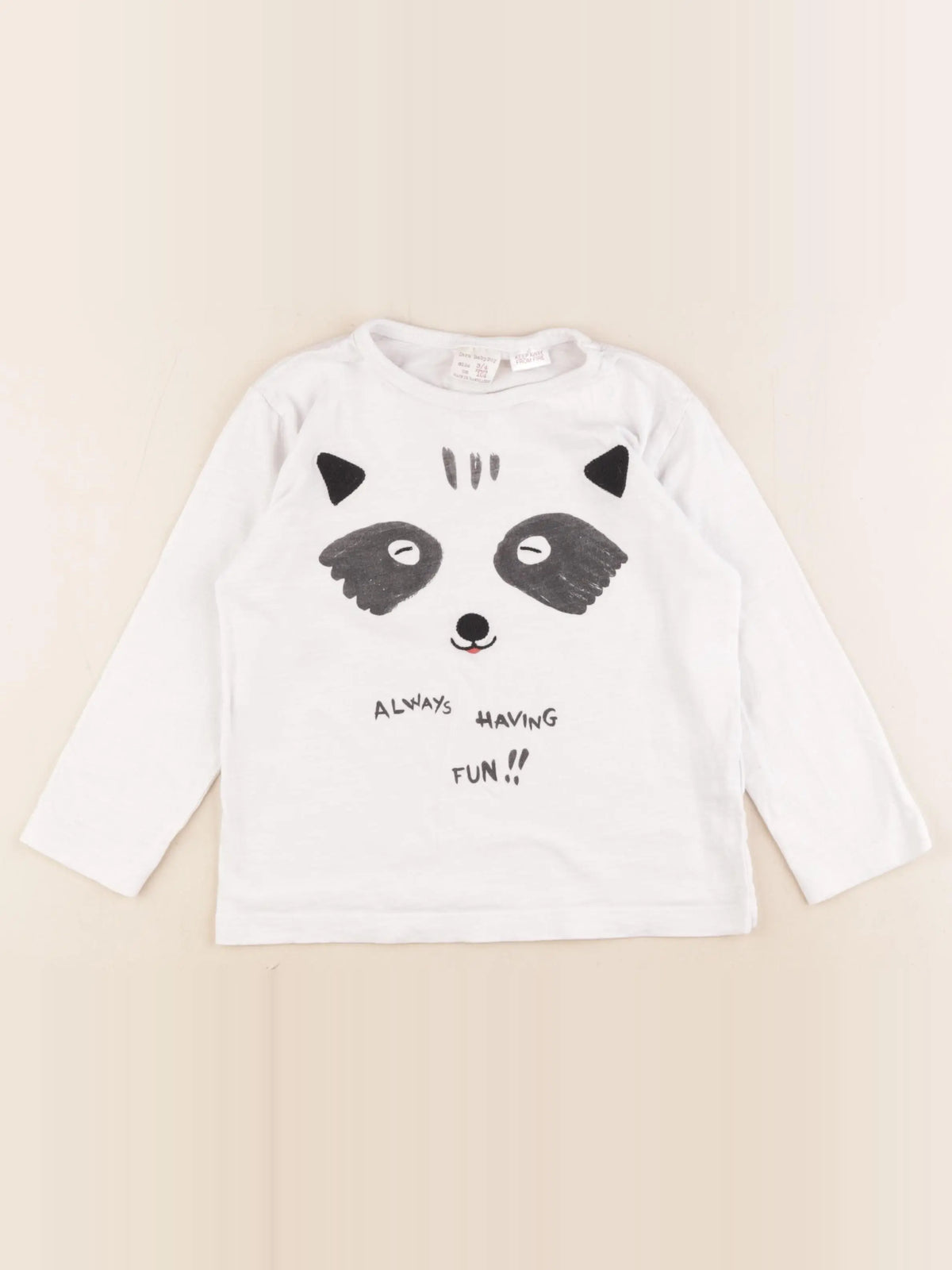 Zara - tee-shirt blanc - 3/4 ans