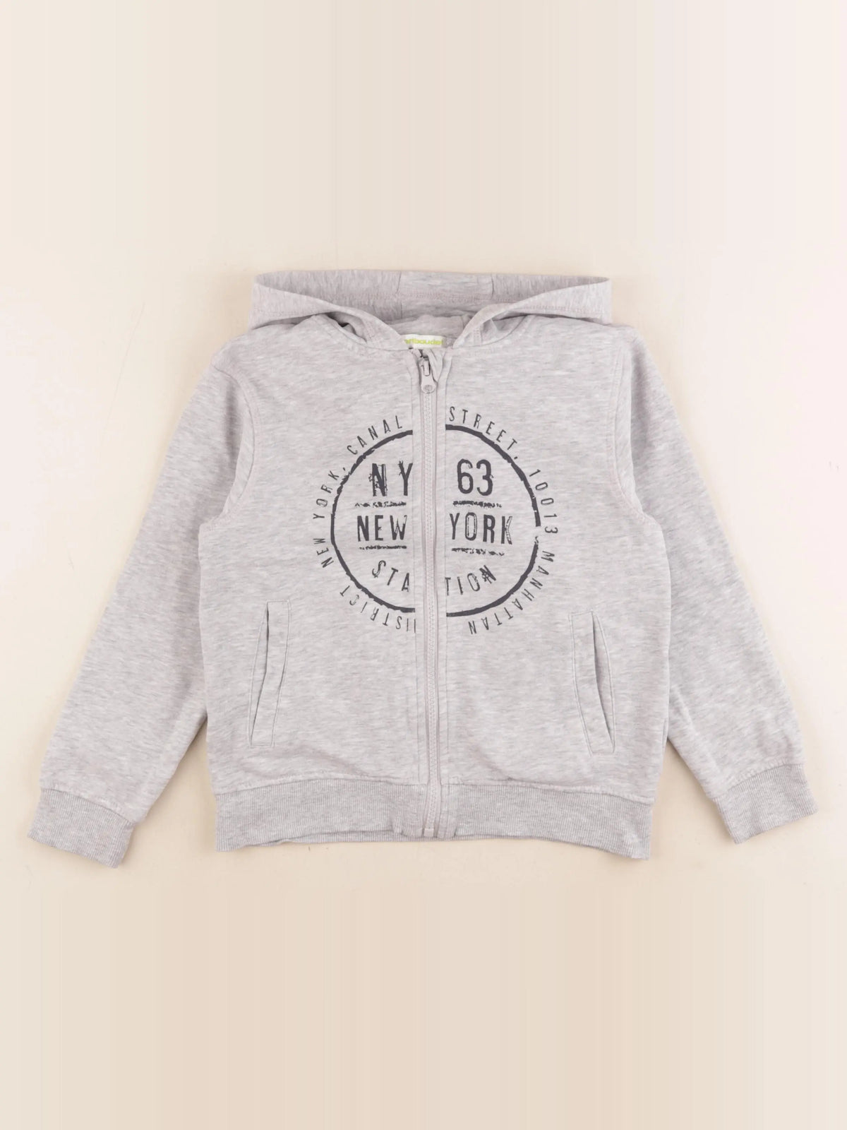 Vertbaudet - sweat gris - 8 ans