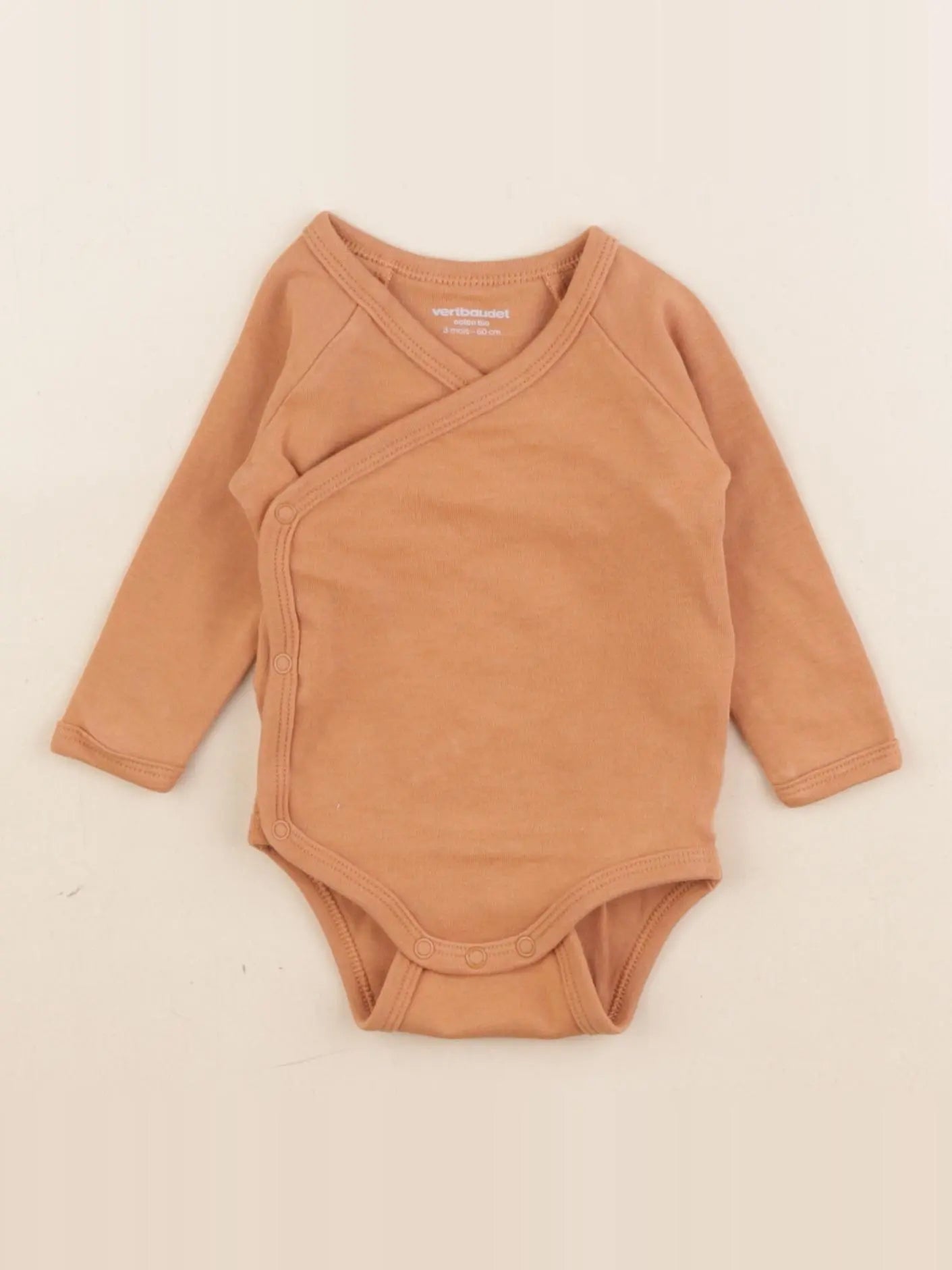 Vertbaudet - body marron - 3 mois