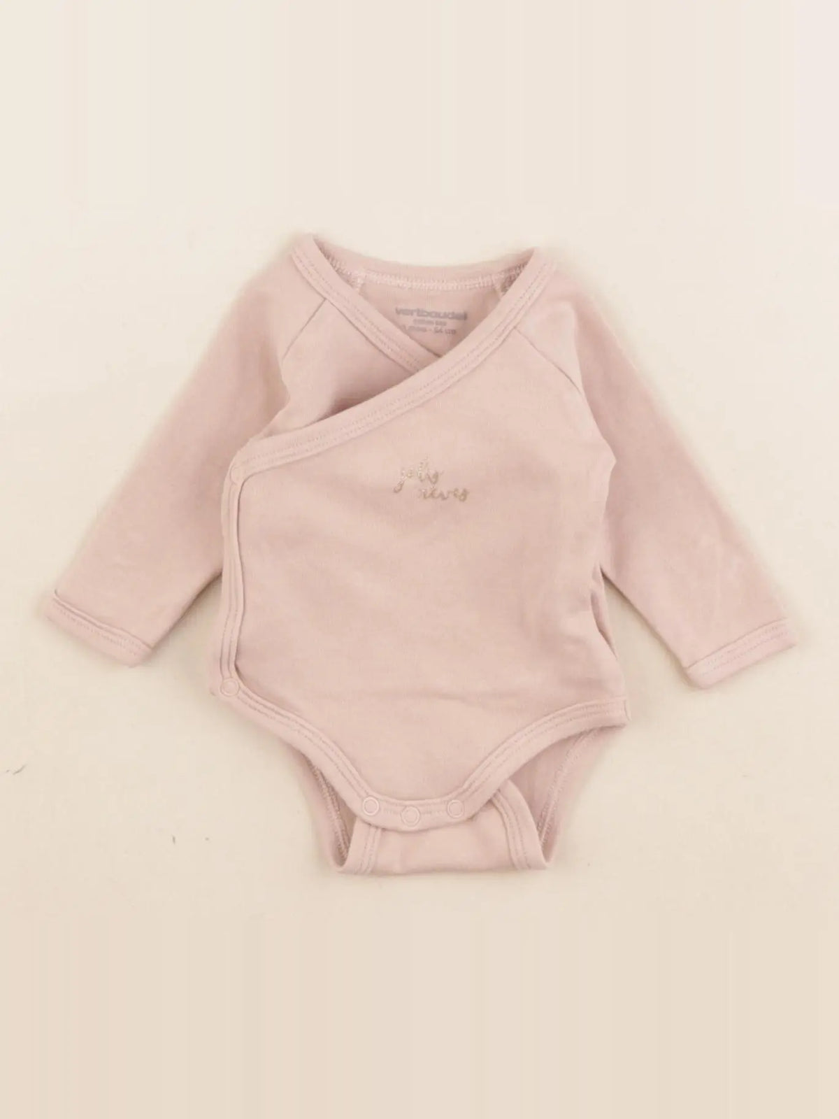 Vertbaudet - body rose, or - 1 mois