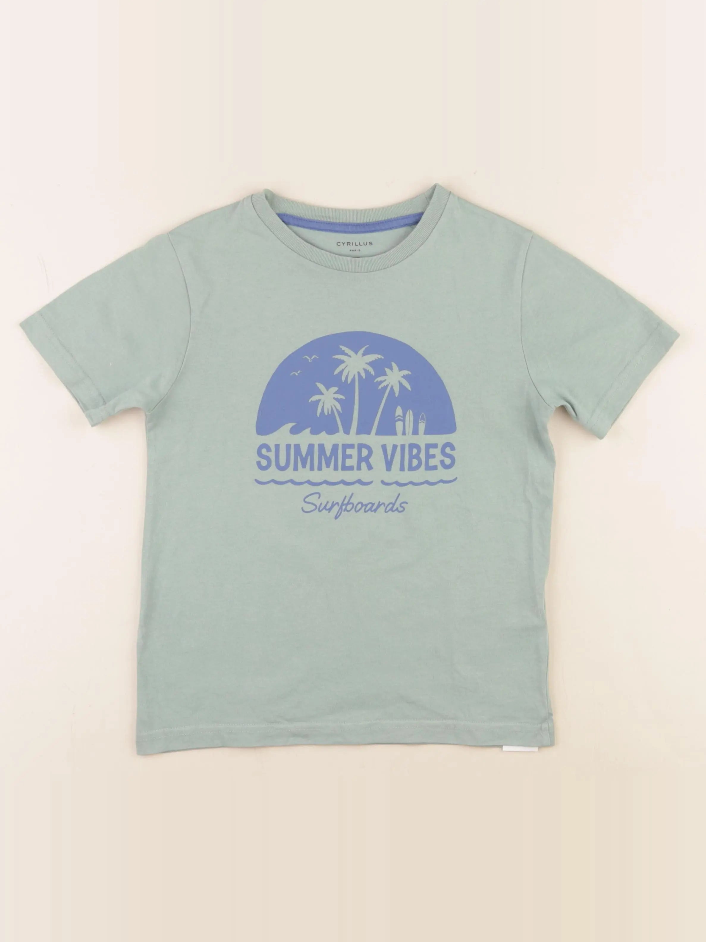 Cyrillus - tee-shirt vert - 8 ans