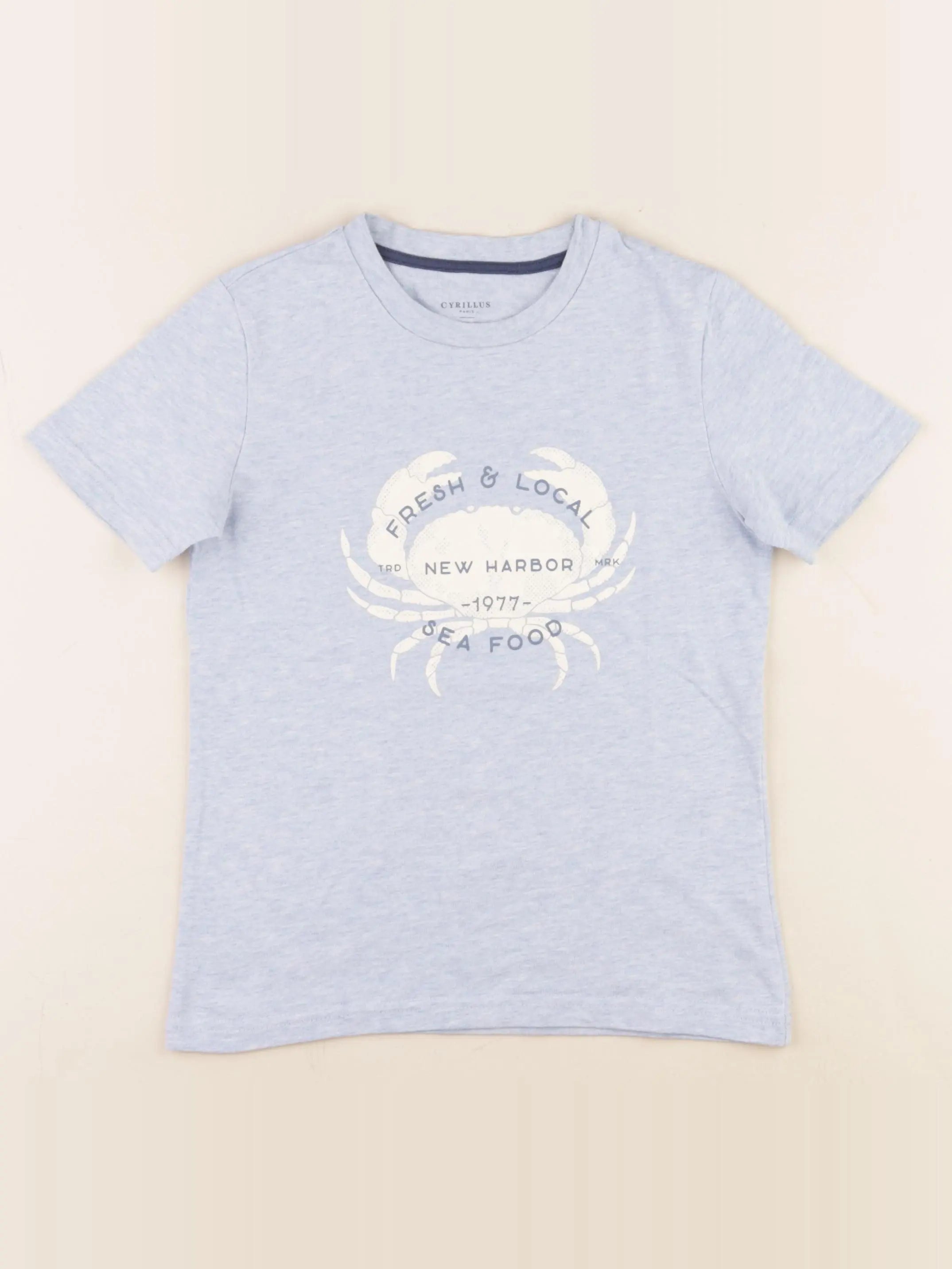 Cyrillus - tee-shirt bleu - 8 ans
