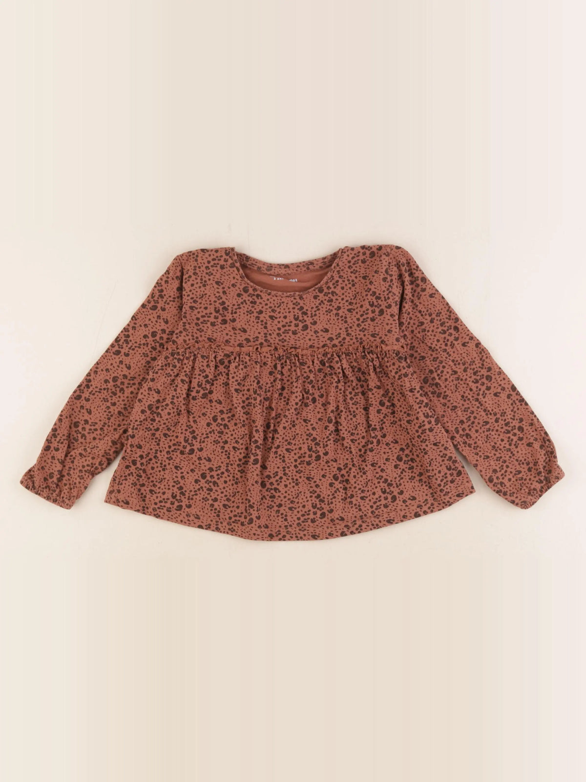 Vertbaudet - tee-shirt marron - 3 ans
