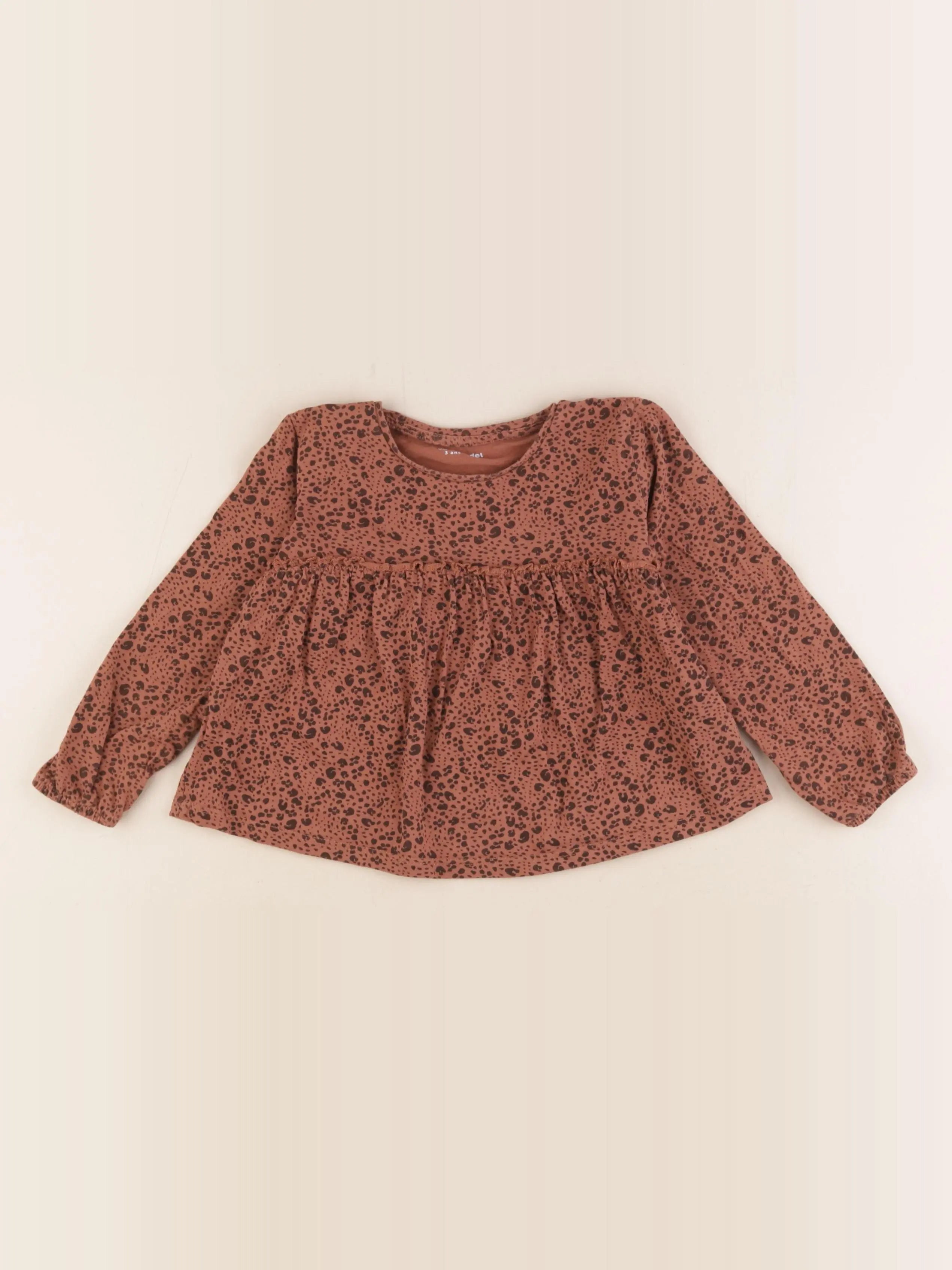 Vertbaudet - tee-shirt marron - 3 ans