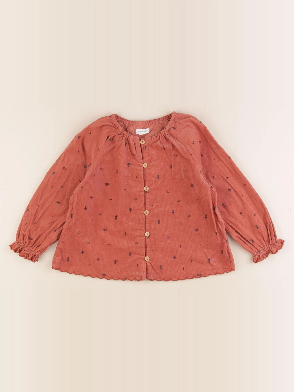 Vertbaudet - chemise marron - 36 mois