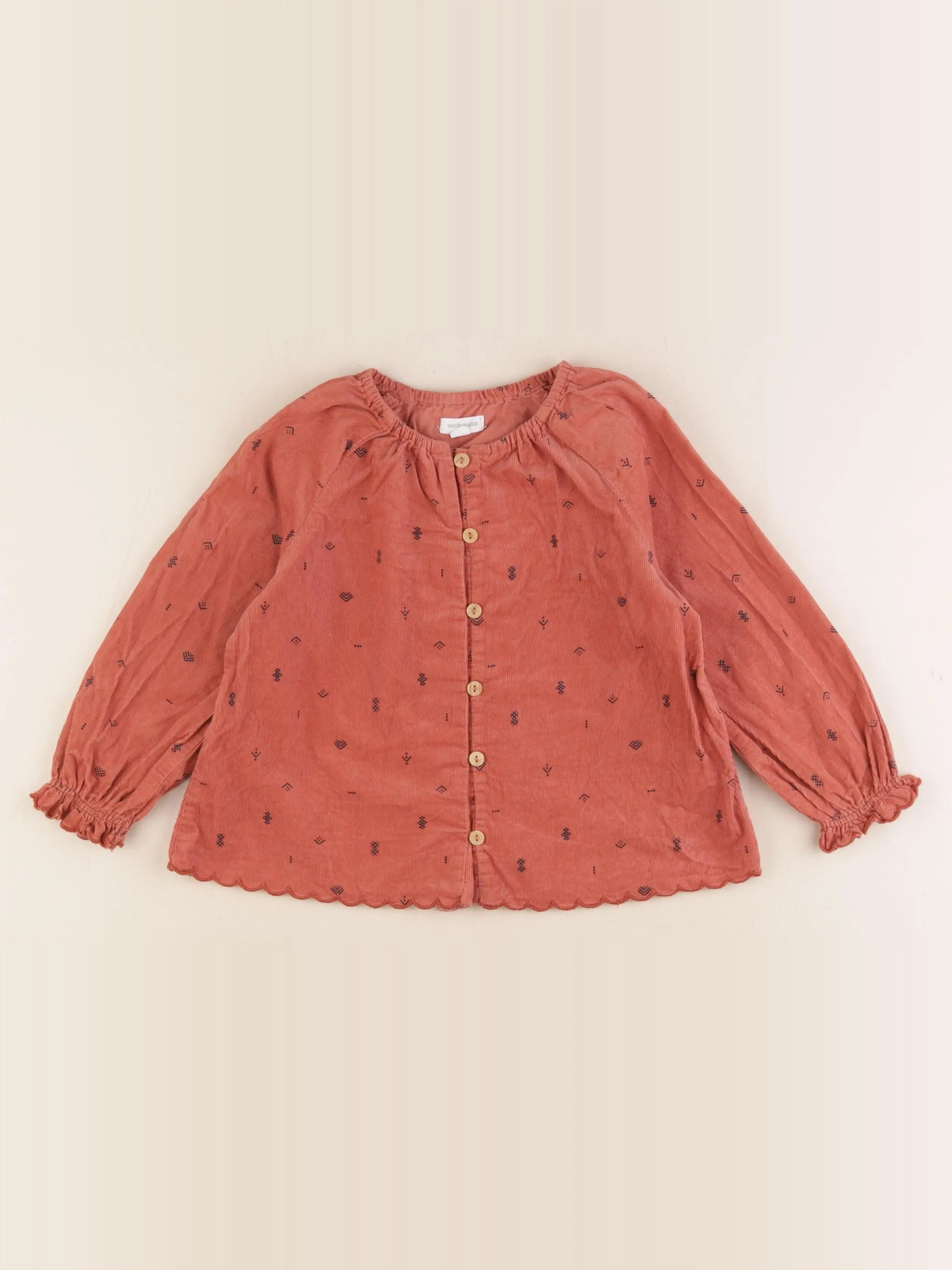 Vertbaudet - chemise marron - 36 mois