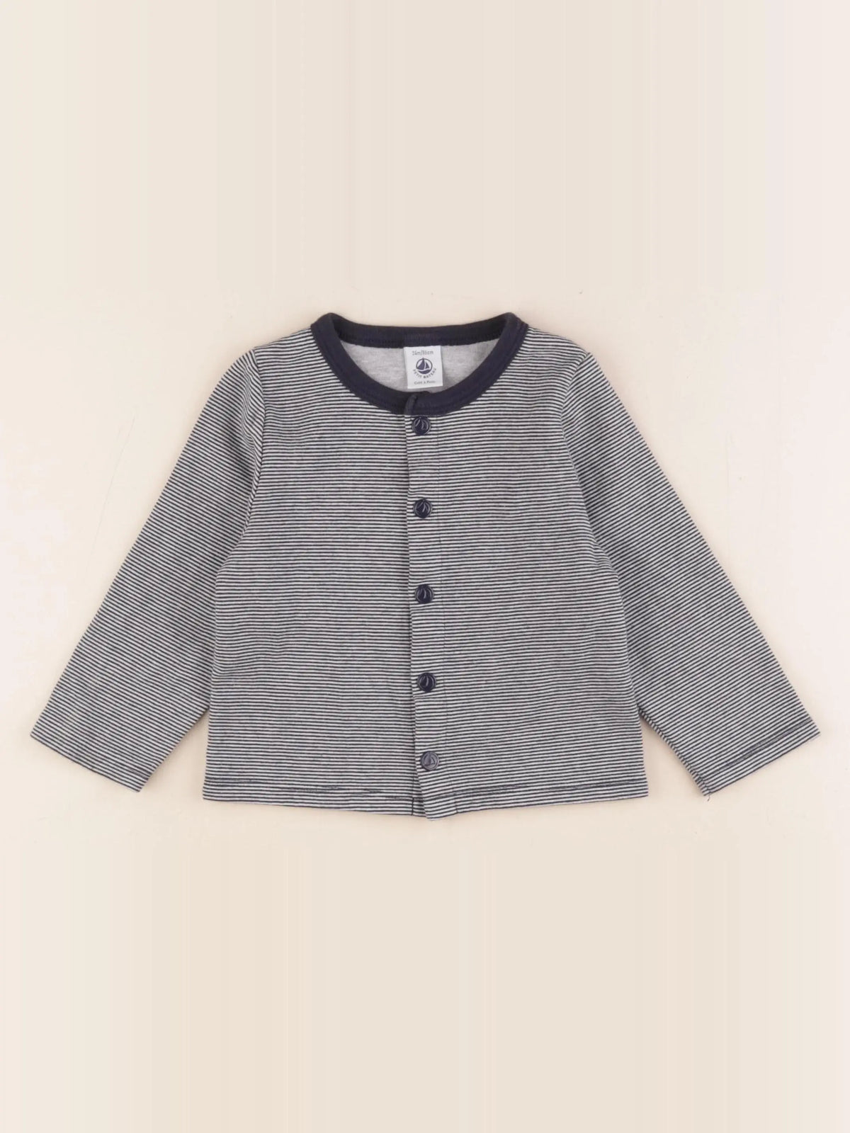 Petit Bateau - gilet bleu - 24 mois