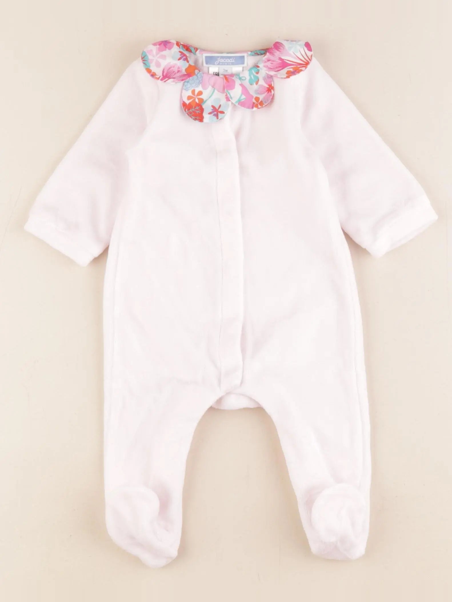 Jacadi - pyjama liberty velours rose - 6 mois
