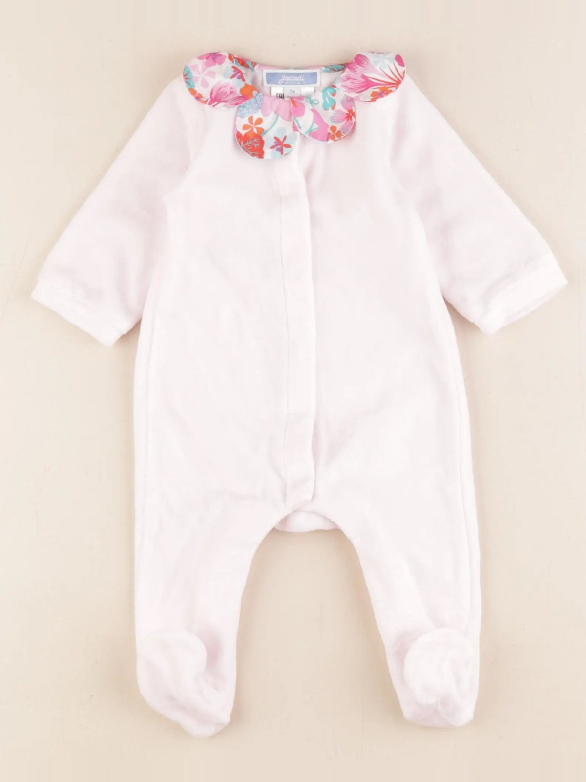 Jacadi - pyjama liberty velours rose - 6 mois