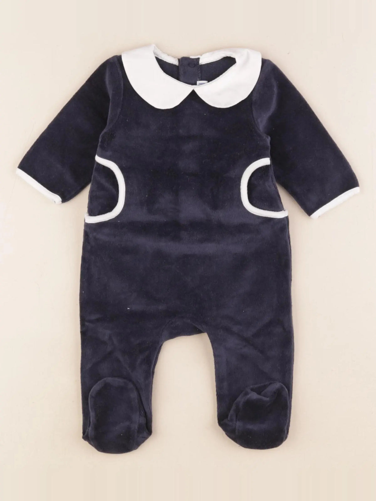 Jacadi - pyjama velours bleu - 3 mois
