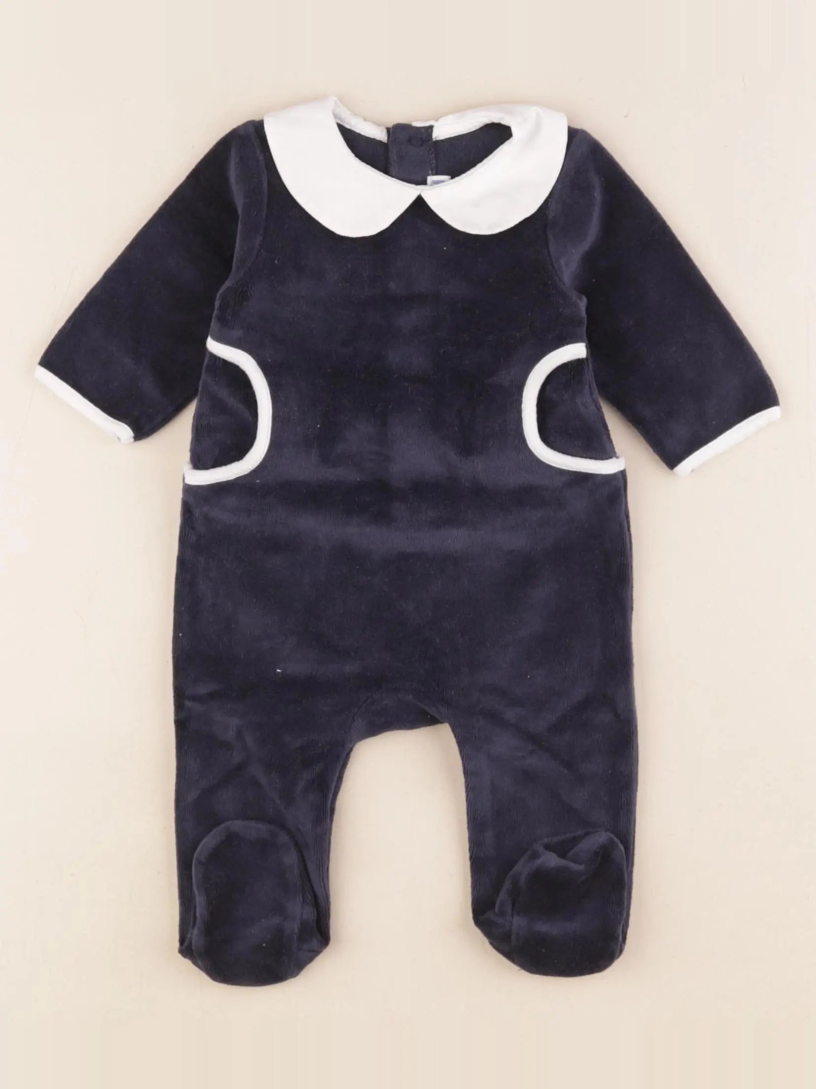 Jacadi - pyjama velours bleu - 3 mois