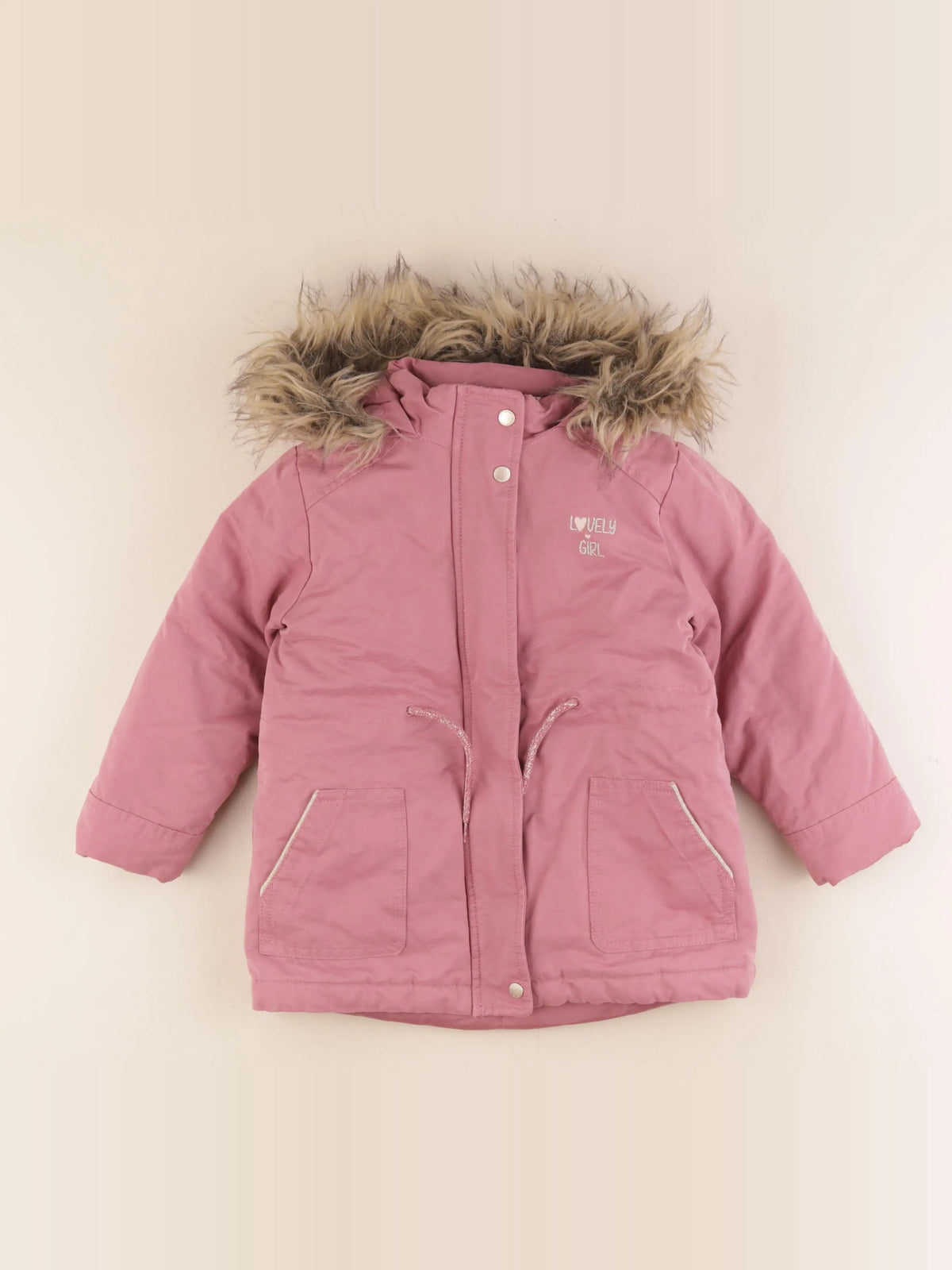 Vertbaudet - parka rose - 4 ans