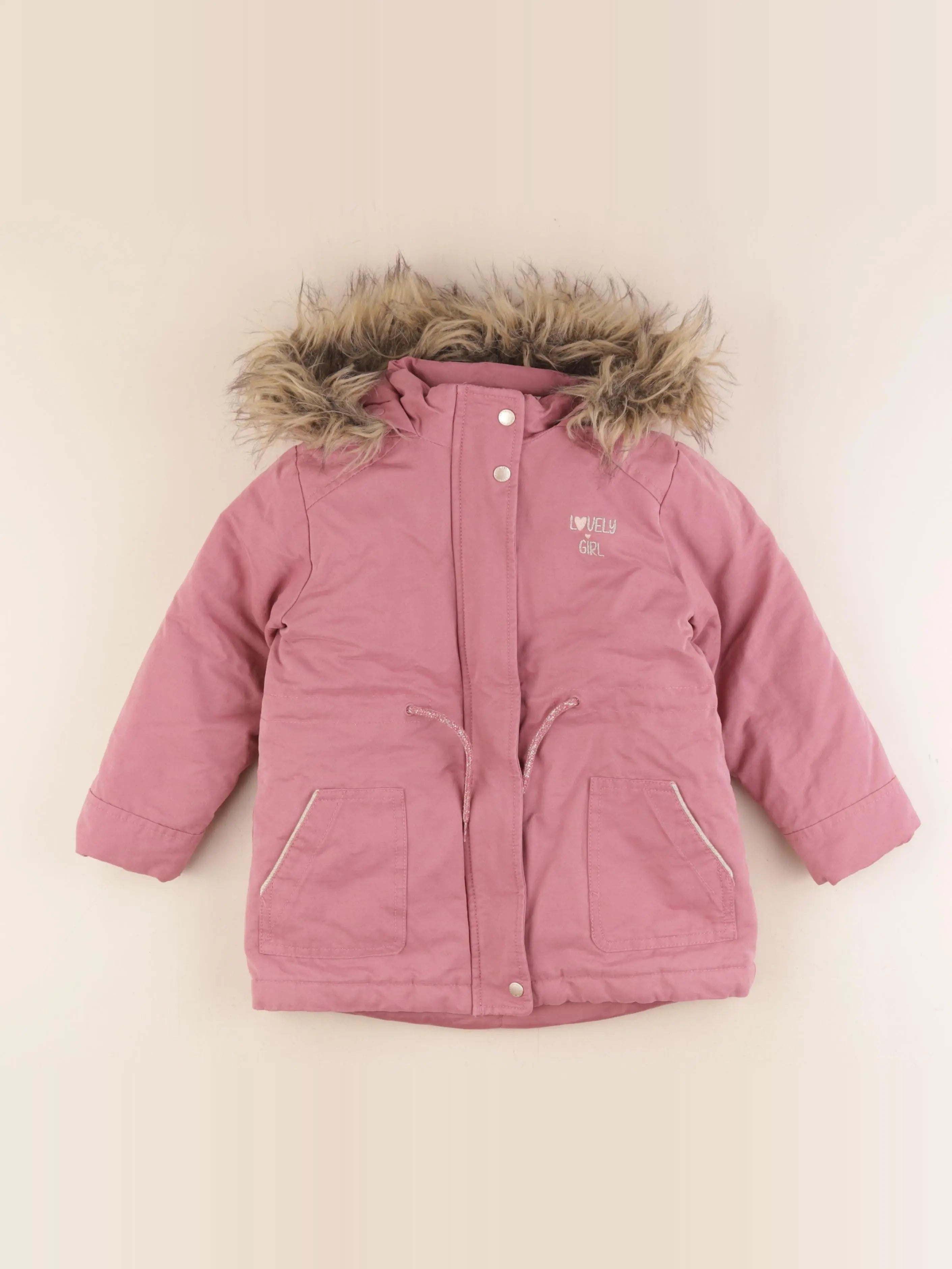 Vertbaudet - parka rose - 4 ans