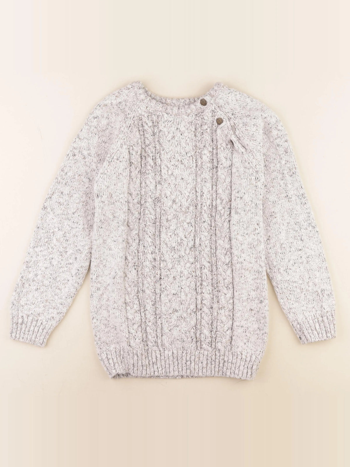 Vertbaudet - pull beige - 10 ans