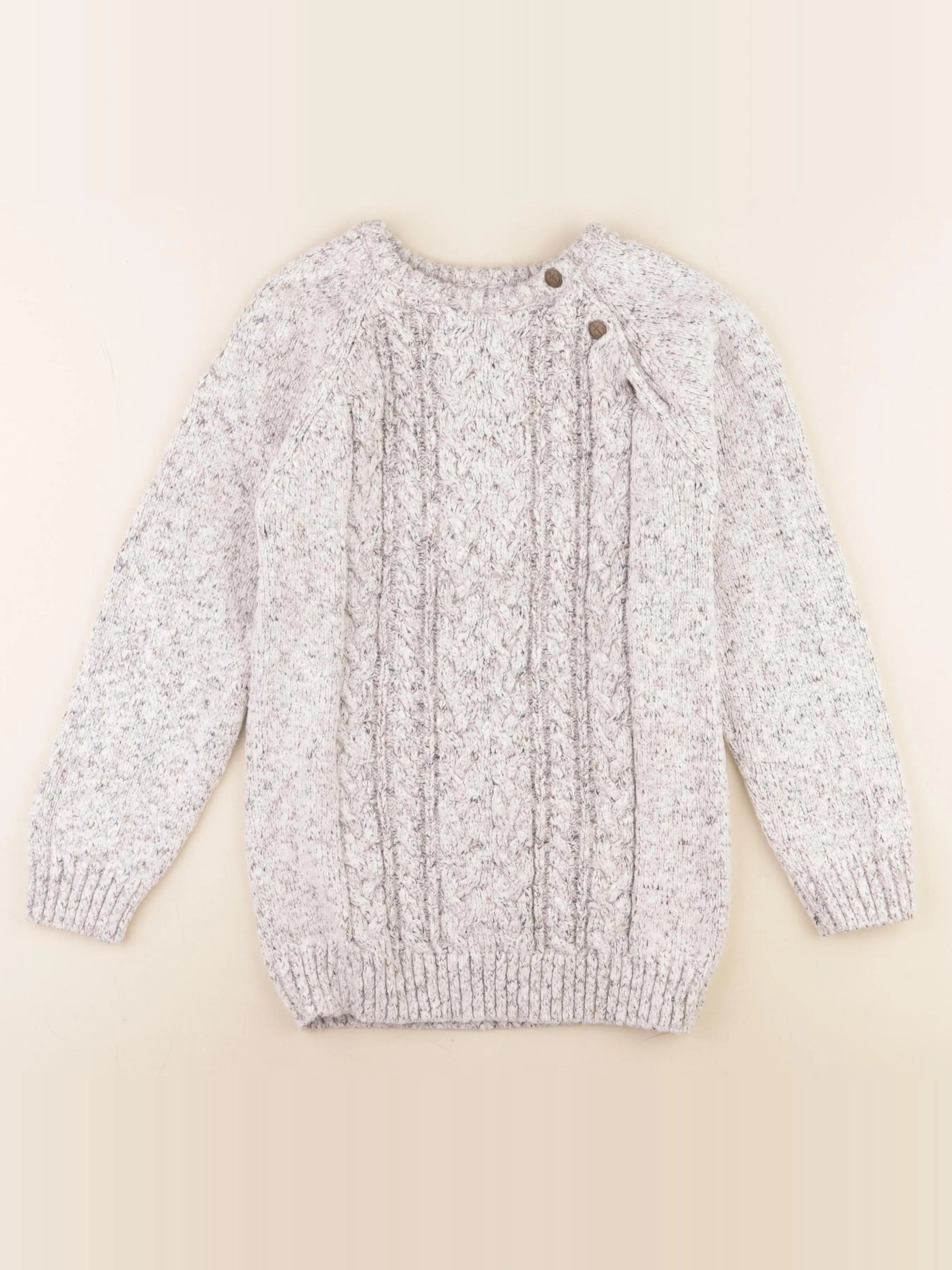 Vertbaudet - pull beige - 10 ans