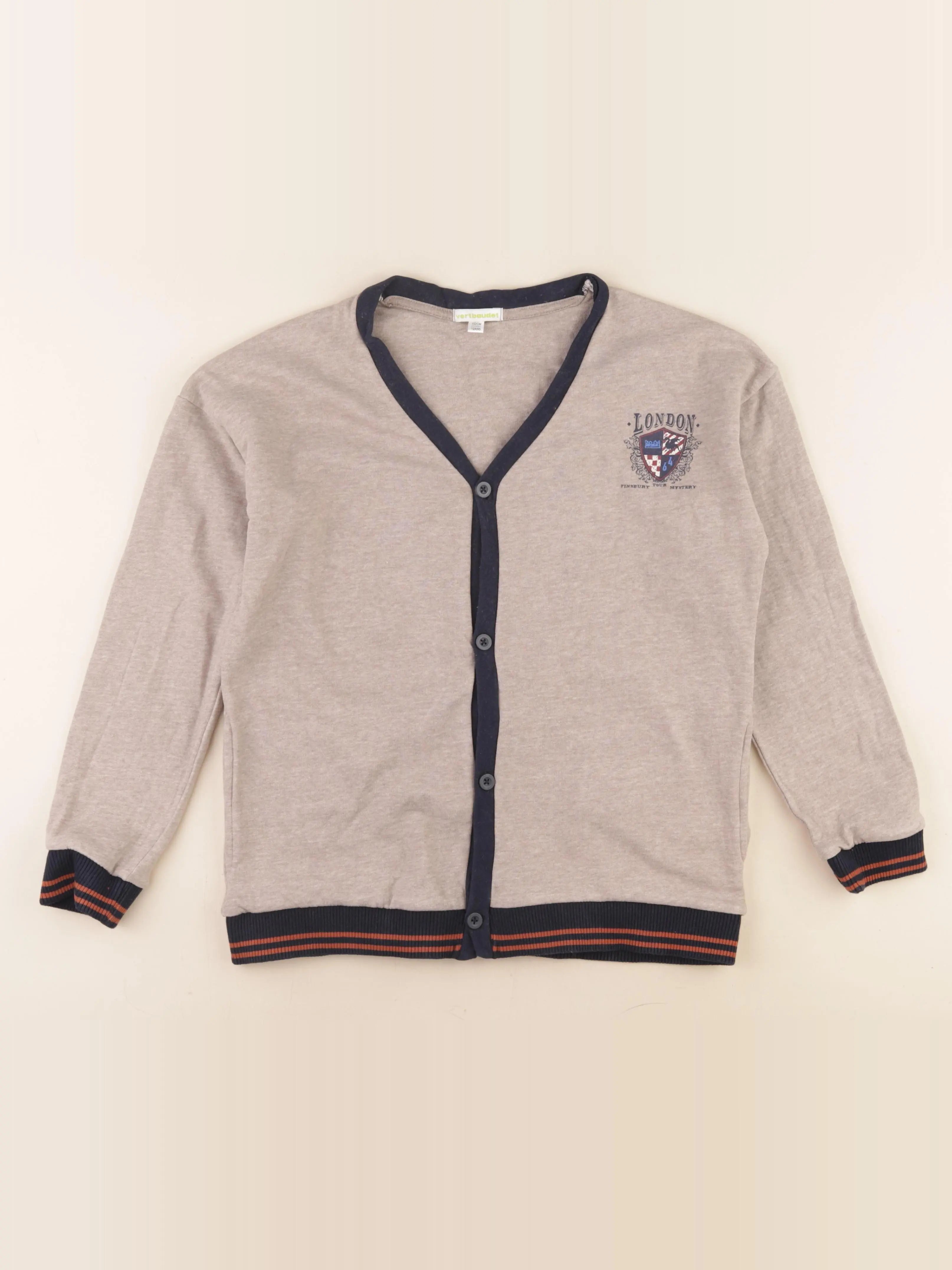 Vertbaudet - gilet marron - 12 ans