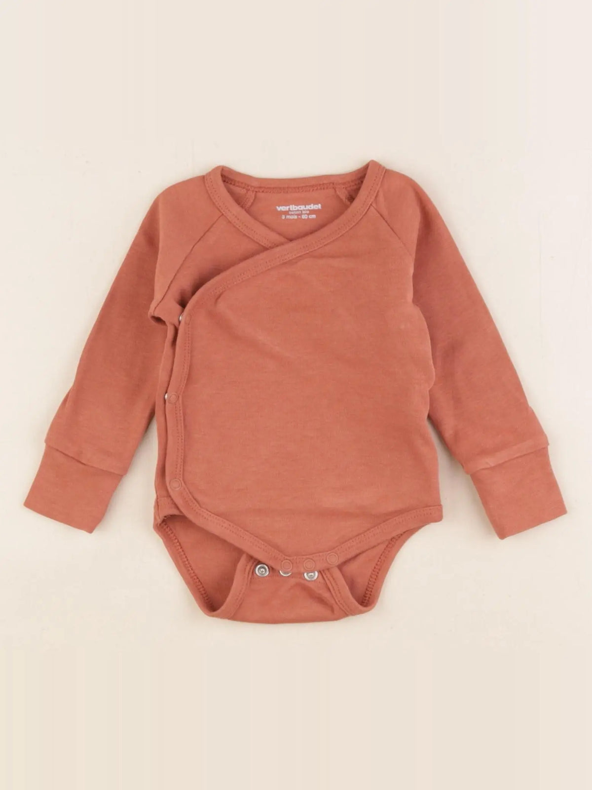 Vertbaudet - body orange - 3 mois