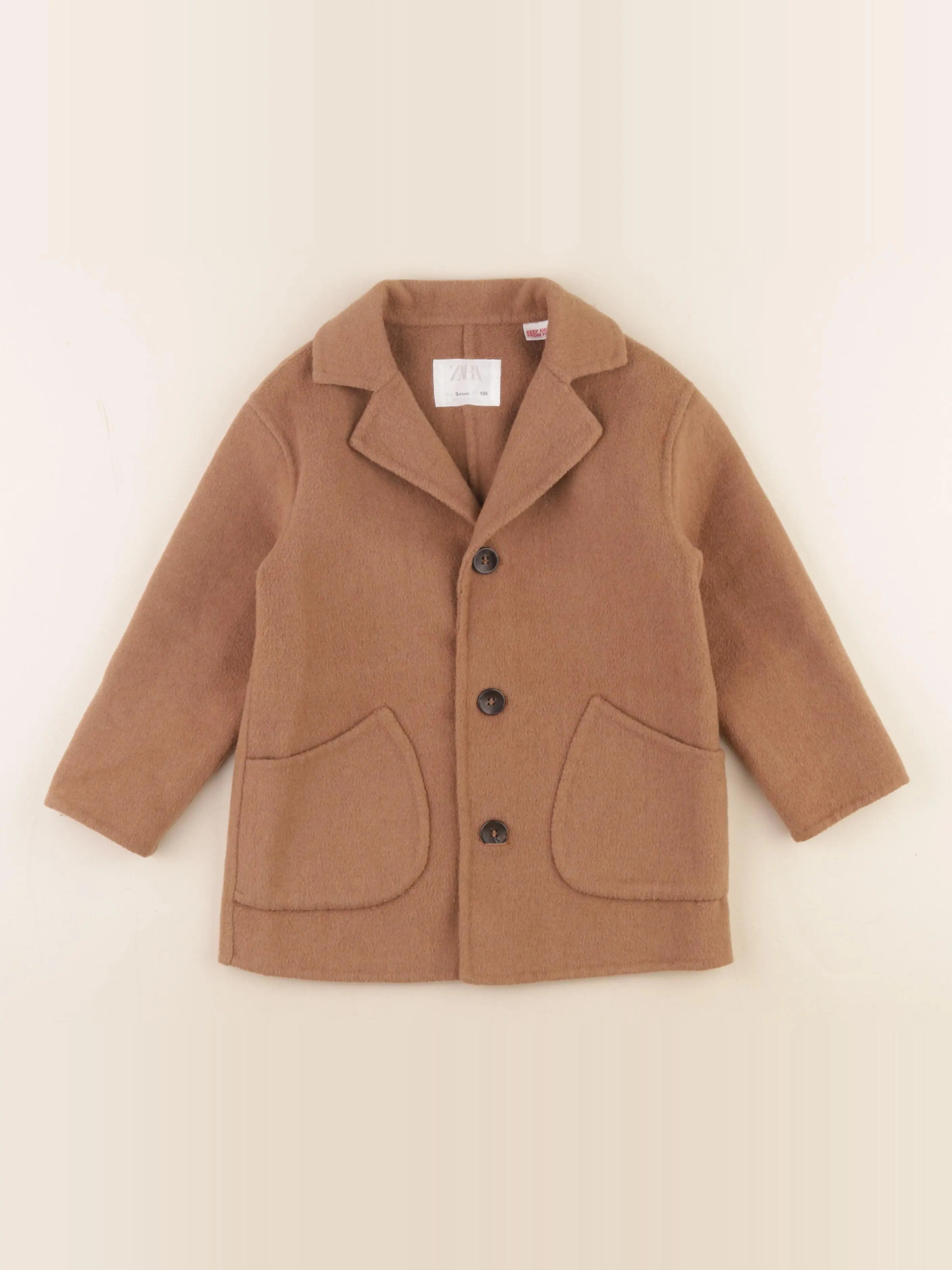 Zara - manteau marron - 3/4 ans