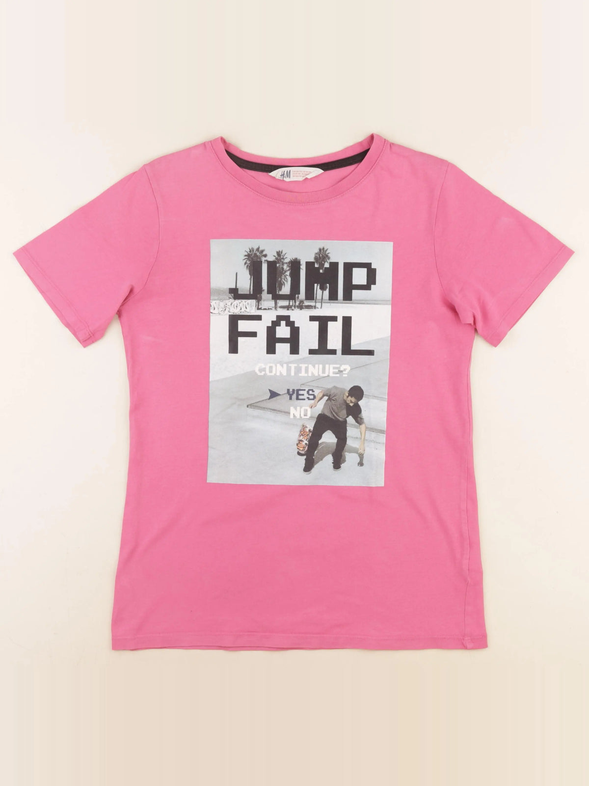H&M - tee-shirt rose - 10/12 ans