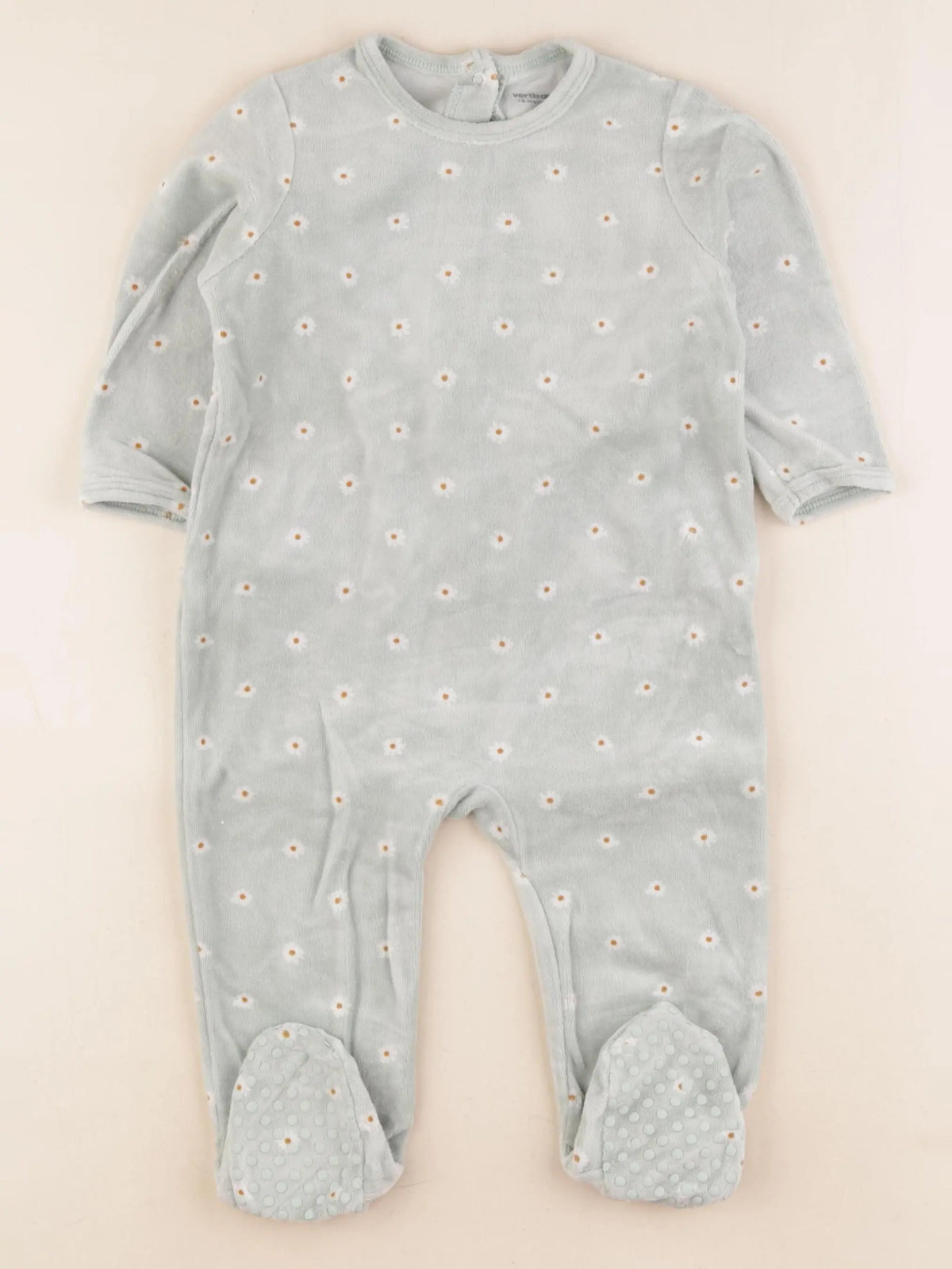 Vertbaudet - pyjama velours vert - 18 mois