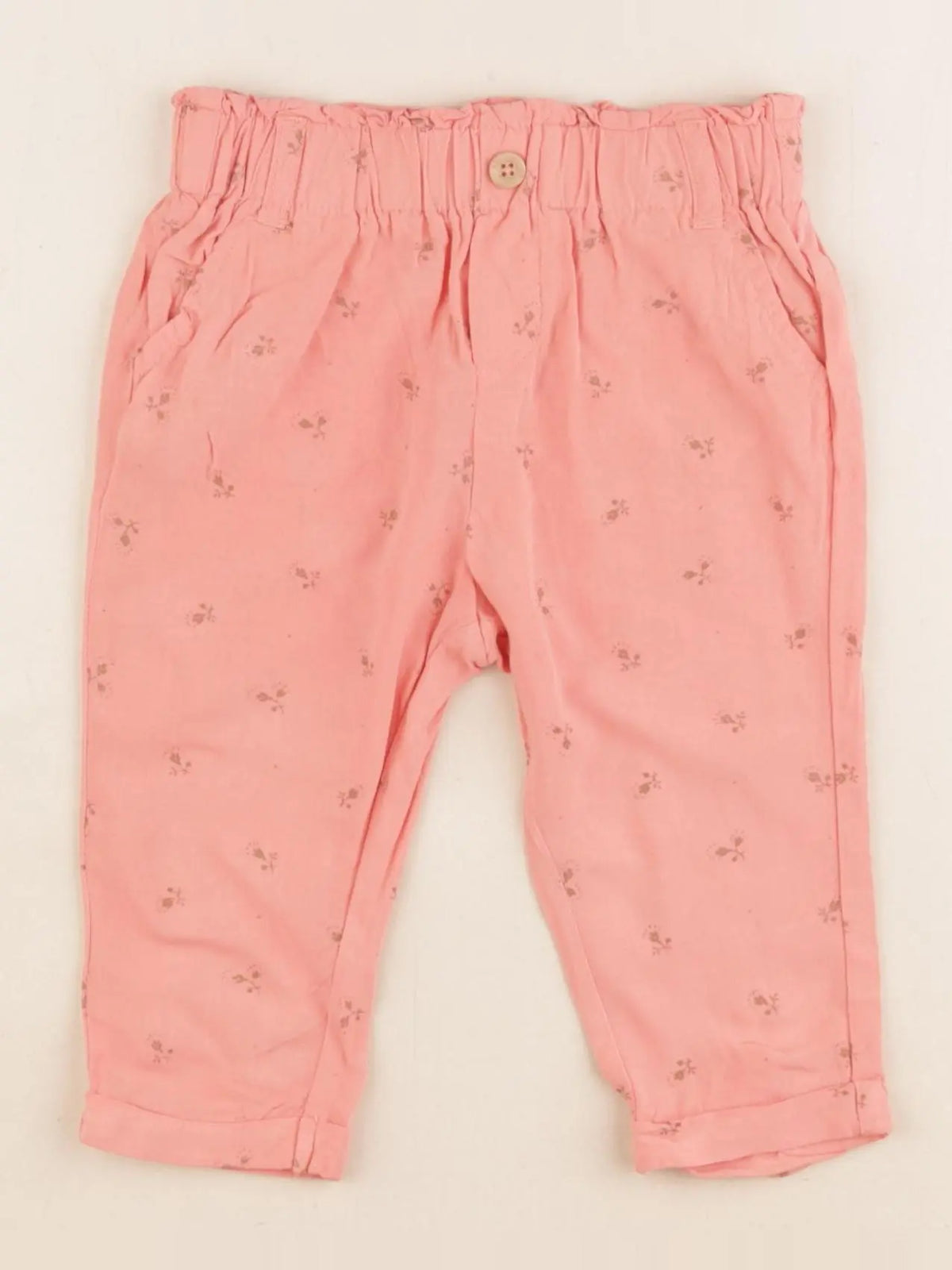 Vertbaudet - pantalon rose - 12 mois