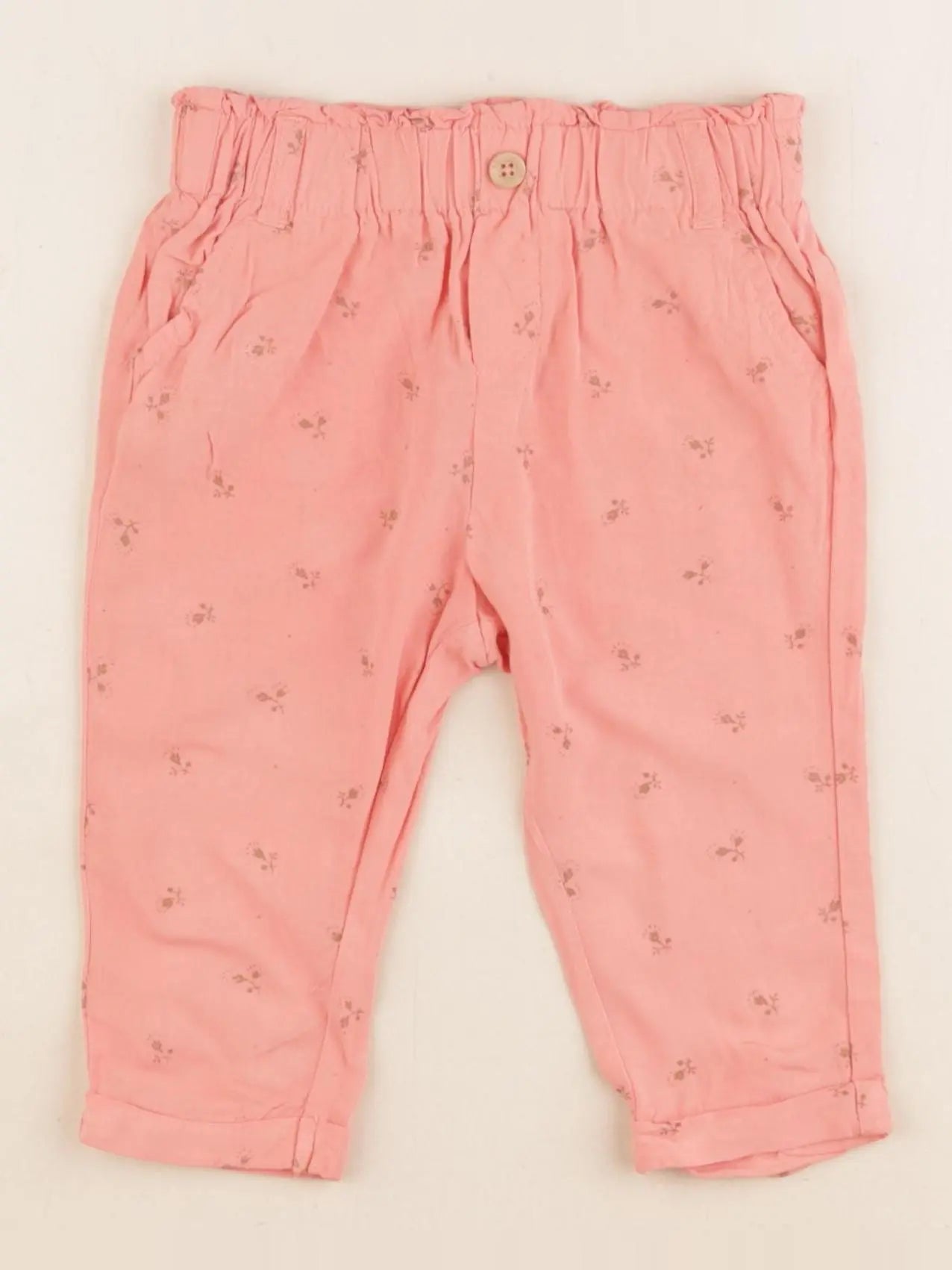 Vertbaudet - pantalon rose - 12 mois