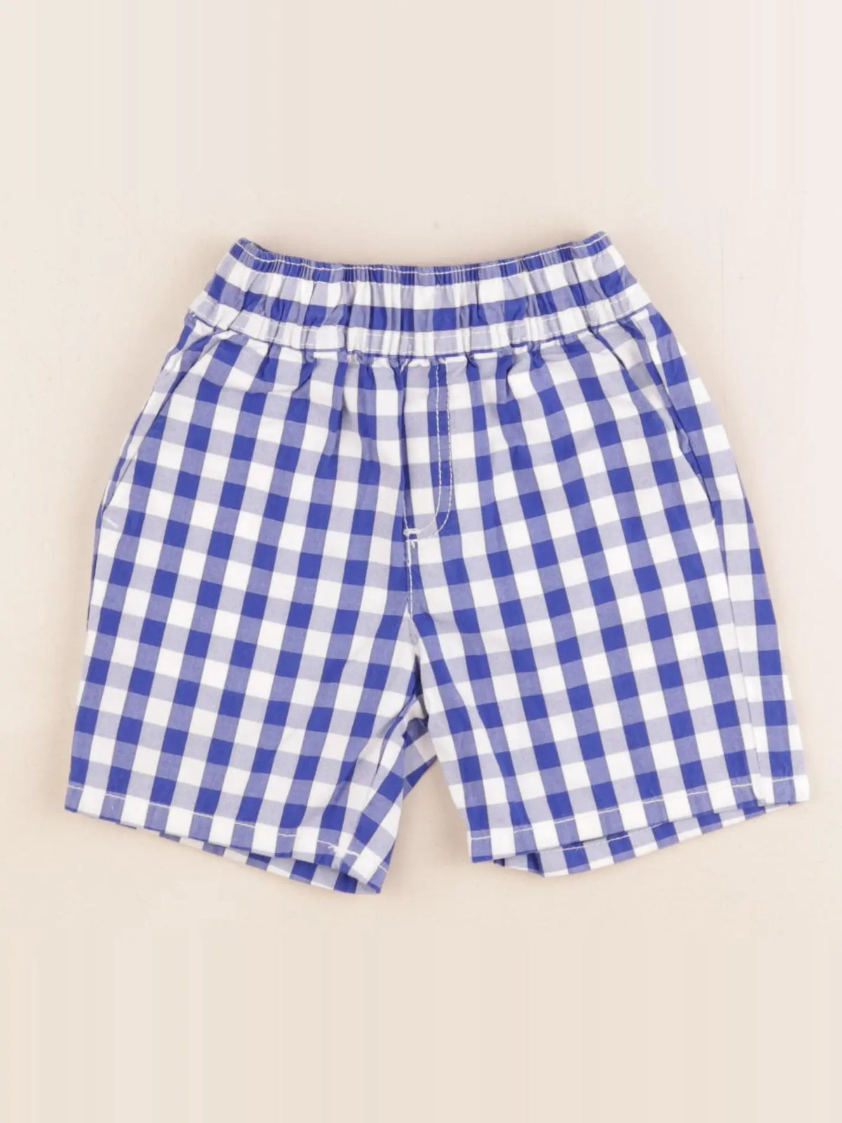 Jacadi - short blanc, bleu - 12 mois