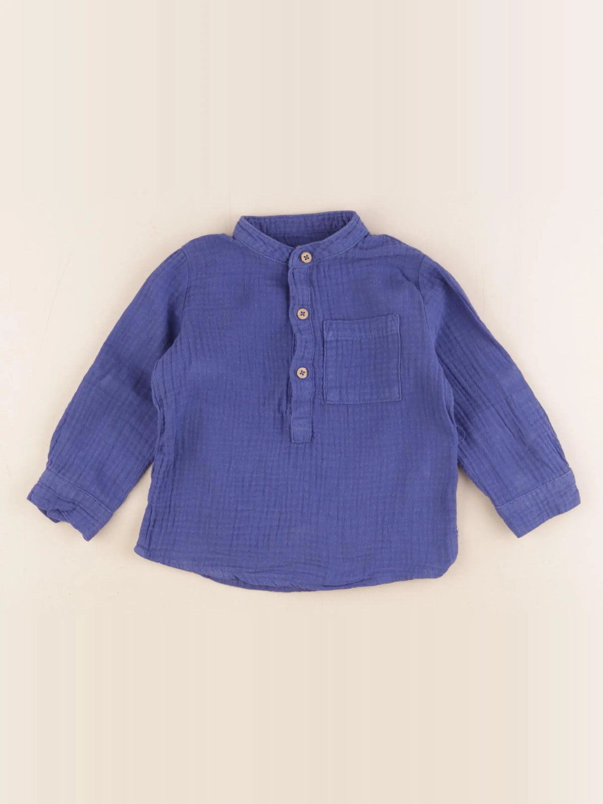 Vertbaudet - chemise bleu - 2 ans