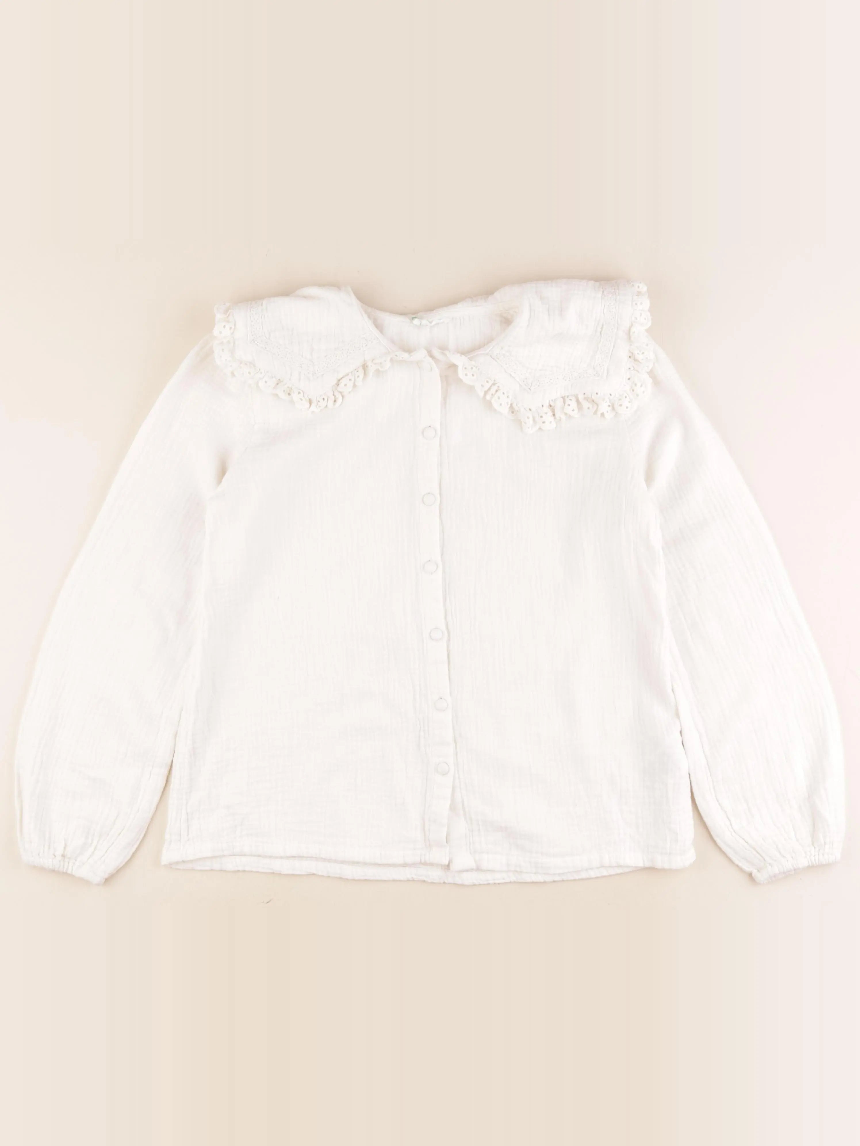 Vertbaudet - blouse beige - 11/12 ans